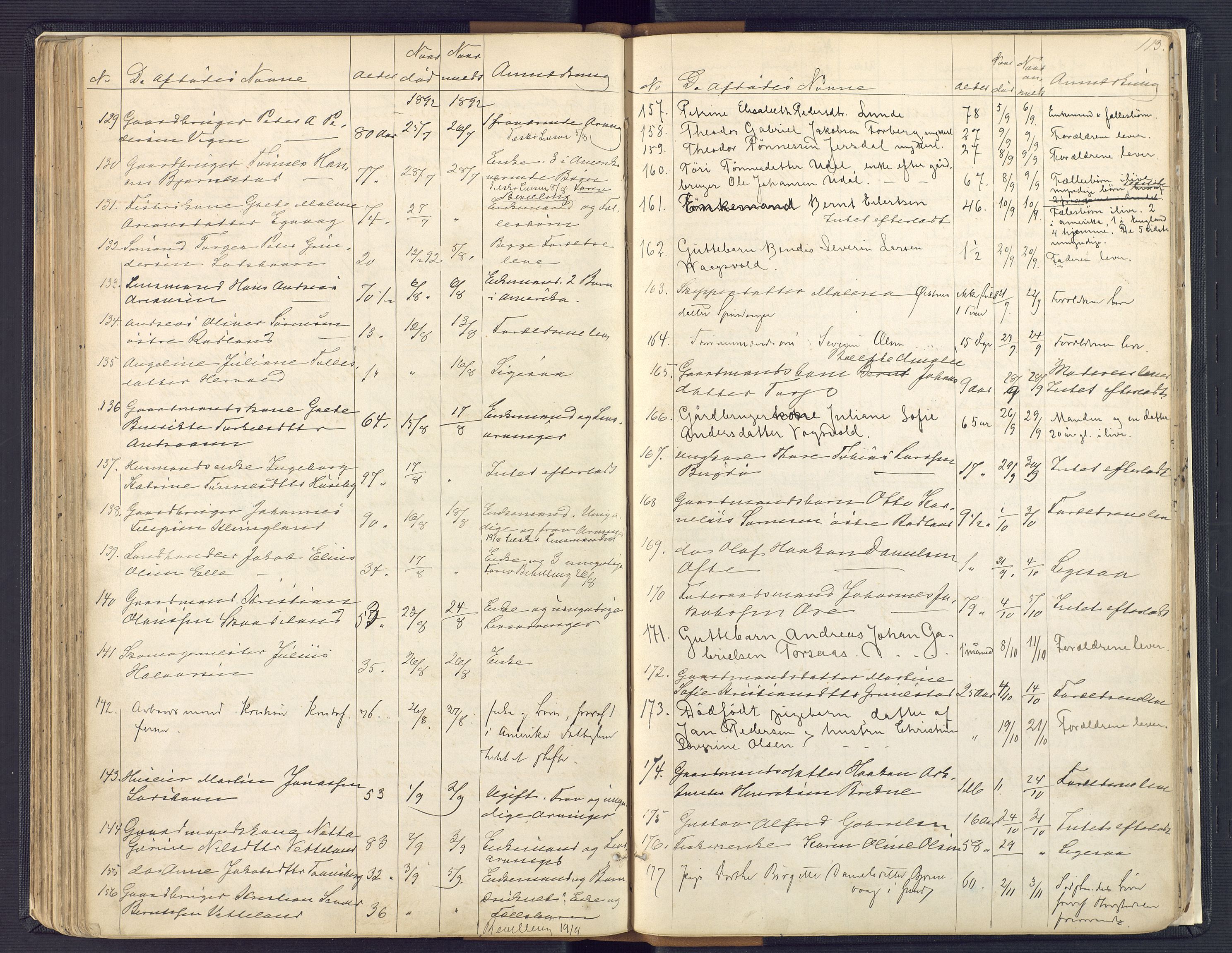 Lyngdal sorenskriveri, AV/SAK-1221-0004/H/Ha/L0835/0005: Dødsfallsprotokoller / Dødsfallsprotokoll, 1862-1899, s. 112b-113a