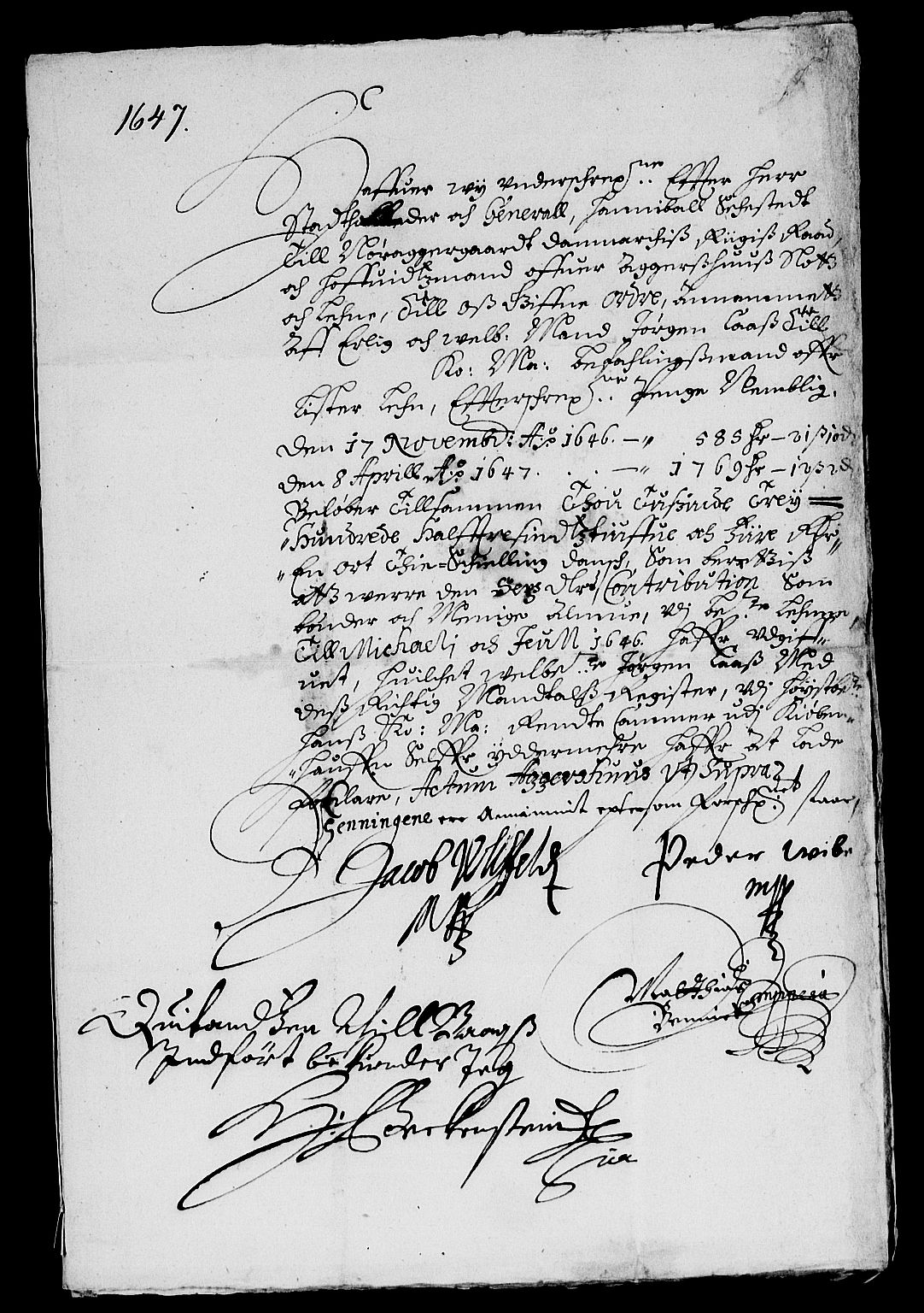 Rentekammeret inntil 1814, Reviderte regnskaper, Lensregnskaper, AV/RA-EA-5023/R/Rb/Rbr/L0016: Lista len, 1645-1647