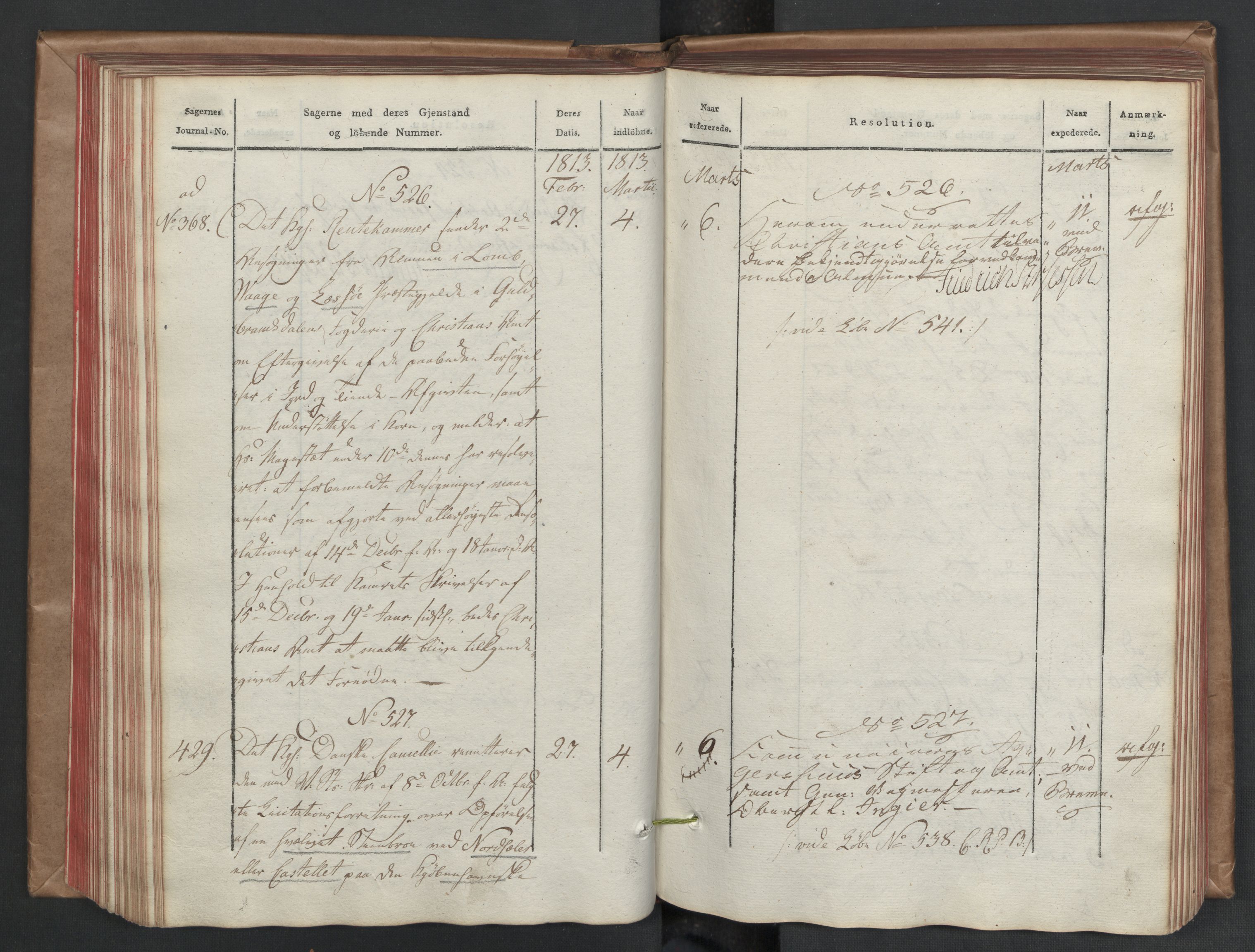 Stattholderembetet 1810-1814, 2. kontor (Kontor B), AV/RA-EA-5432/Aa/L0002: Kollegial referatprotokoll,  j.nr. 284-511,  l.nr. 328-639, 1812-1813, s. 139