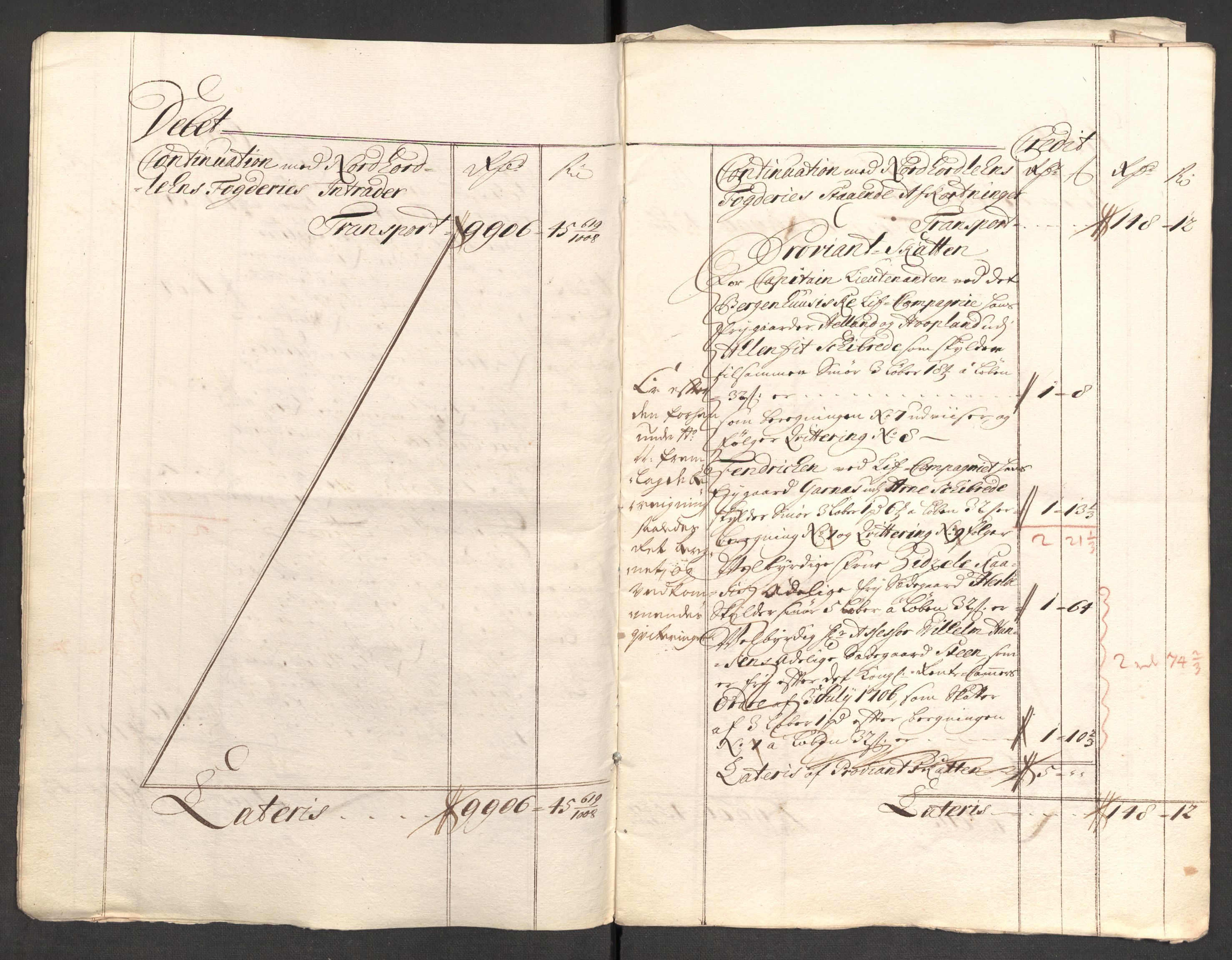 Rentekammeret inntil 1814, Reviderte regnskaper, Fogderegnskap, RA/EA-4092/R51/L3188: Fogderegnskap Nordhordland og Voss, 1706-1707, s. 79