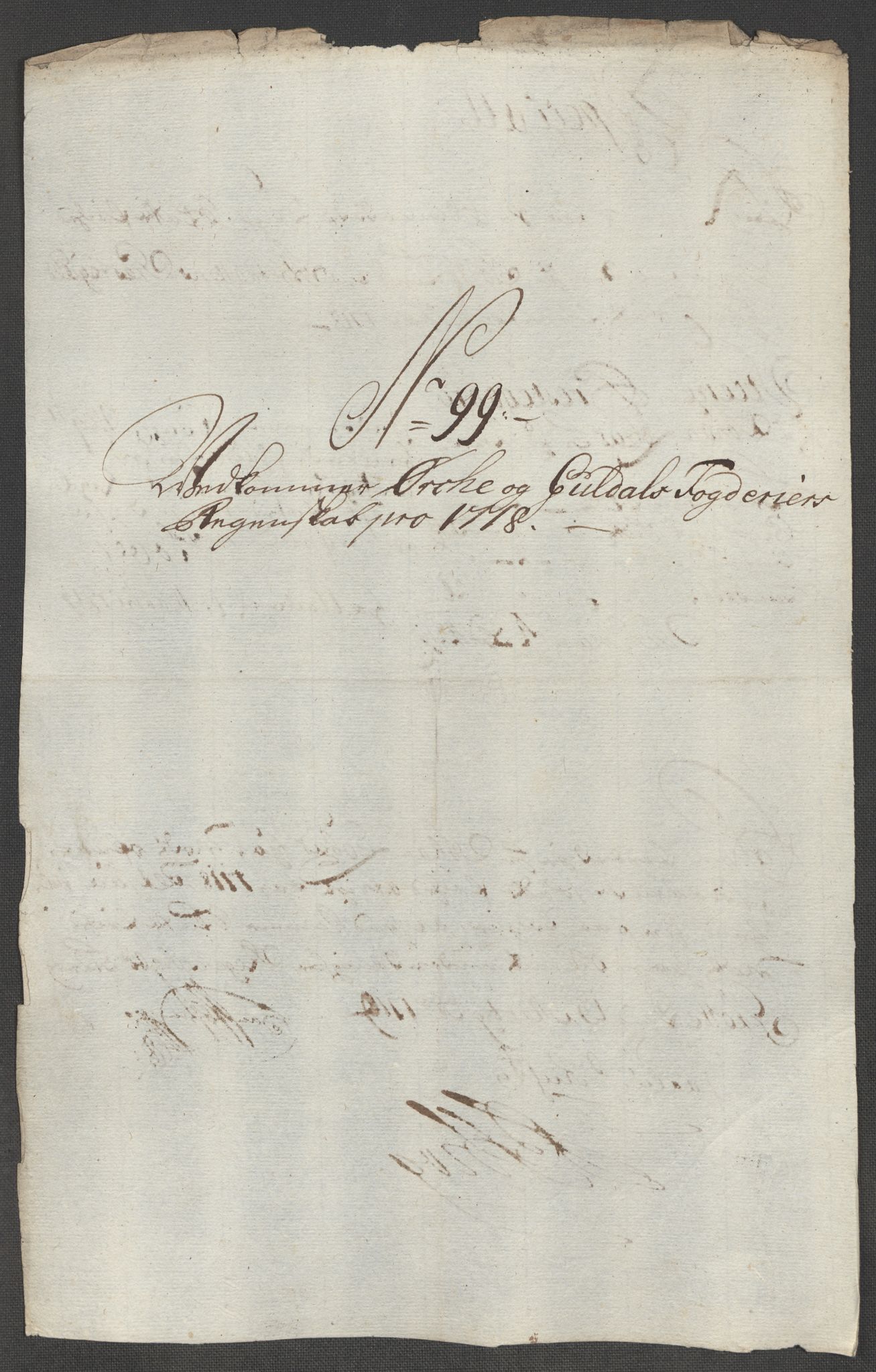 Rentekammeret inntil 1814, Reviderte regnskaper, Fogderegnskap, AV/RA-EA-4092/R60/L3972: Fogderegnskap Orkdal og Gauldal, 1718, s. 262