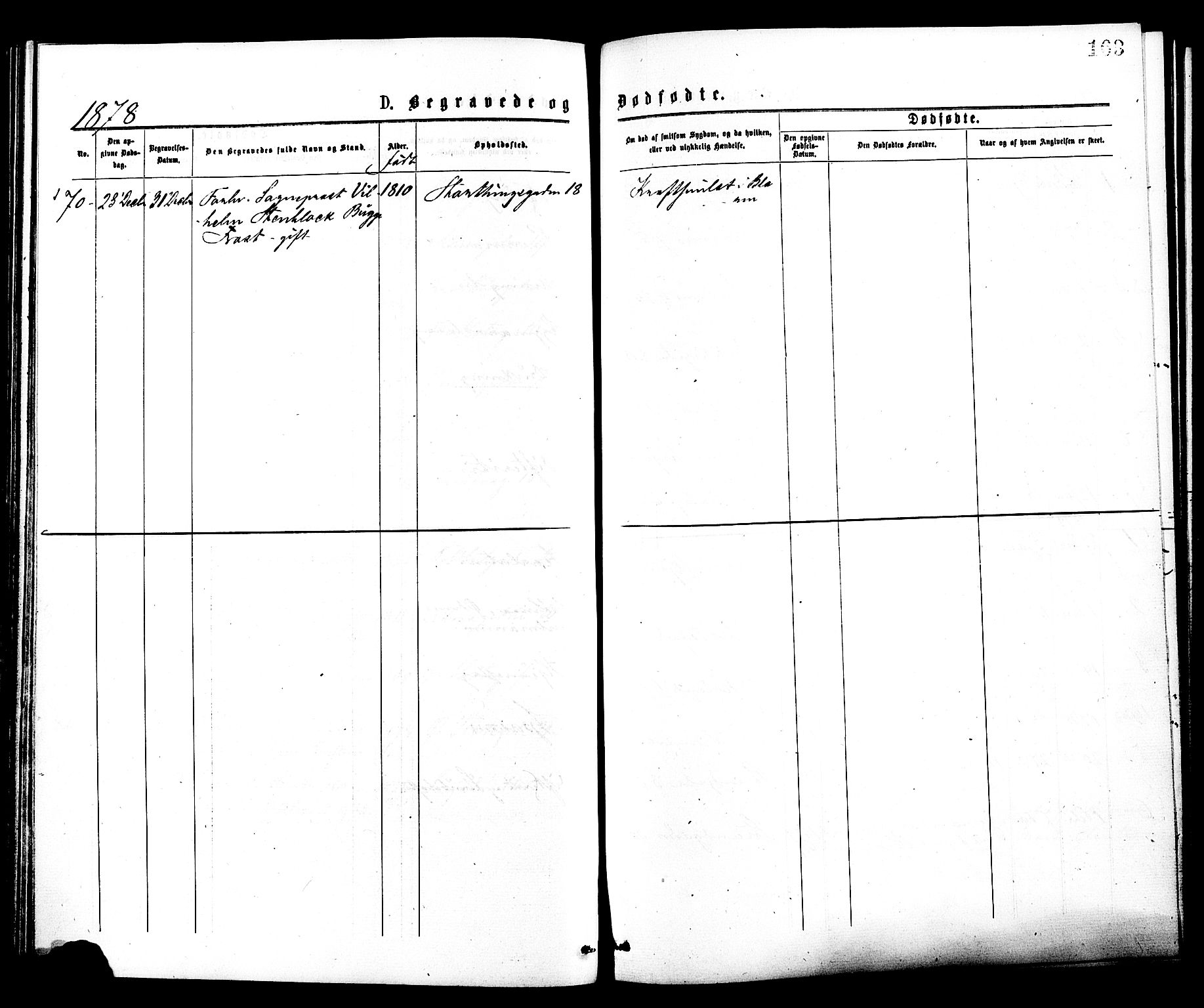 Johannes prestekontor Kirkebøker, SAO/A-10852/F/Fa/L0002: Ministerialbok nr. 2, 1875-1882, s. 163