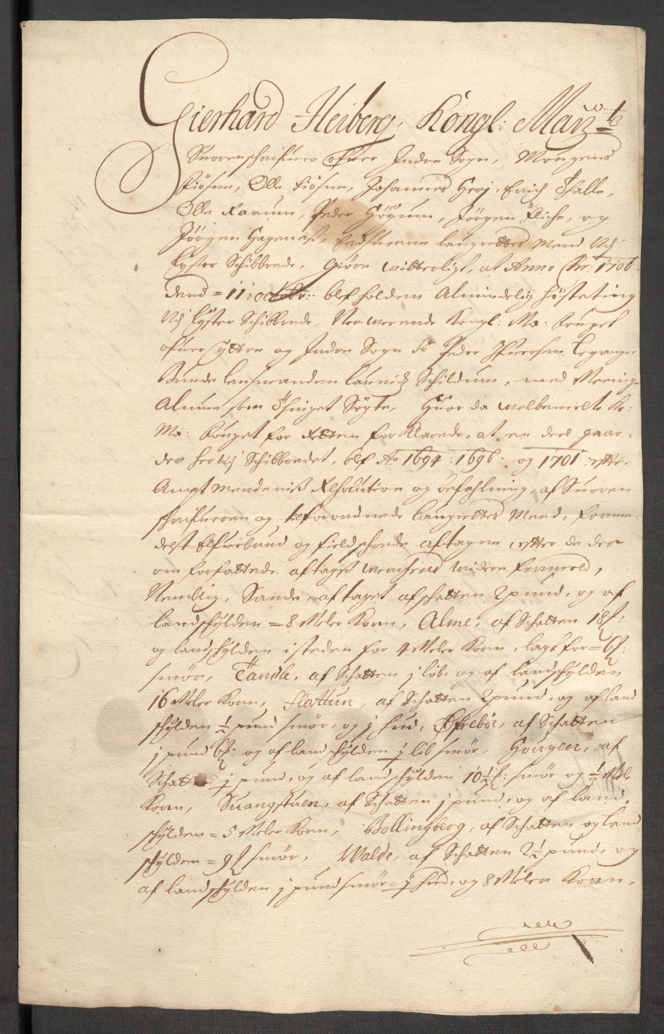 Rentekammeret inntil 1814, Reviderte regnskaper, Fogderegnskap, AV/RA-EA-4092/R52/L3314: Fogderegnskap Sogn, 1705-1707, s. 387