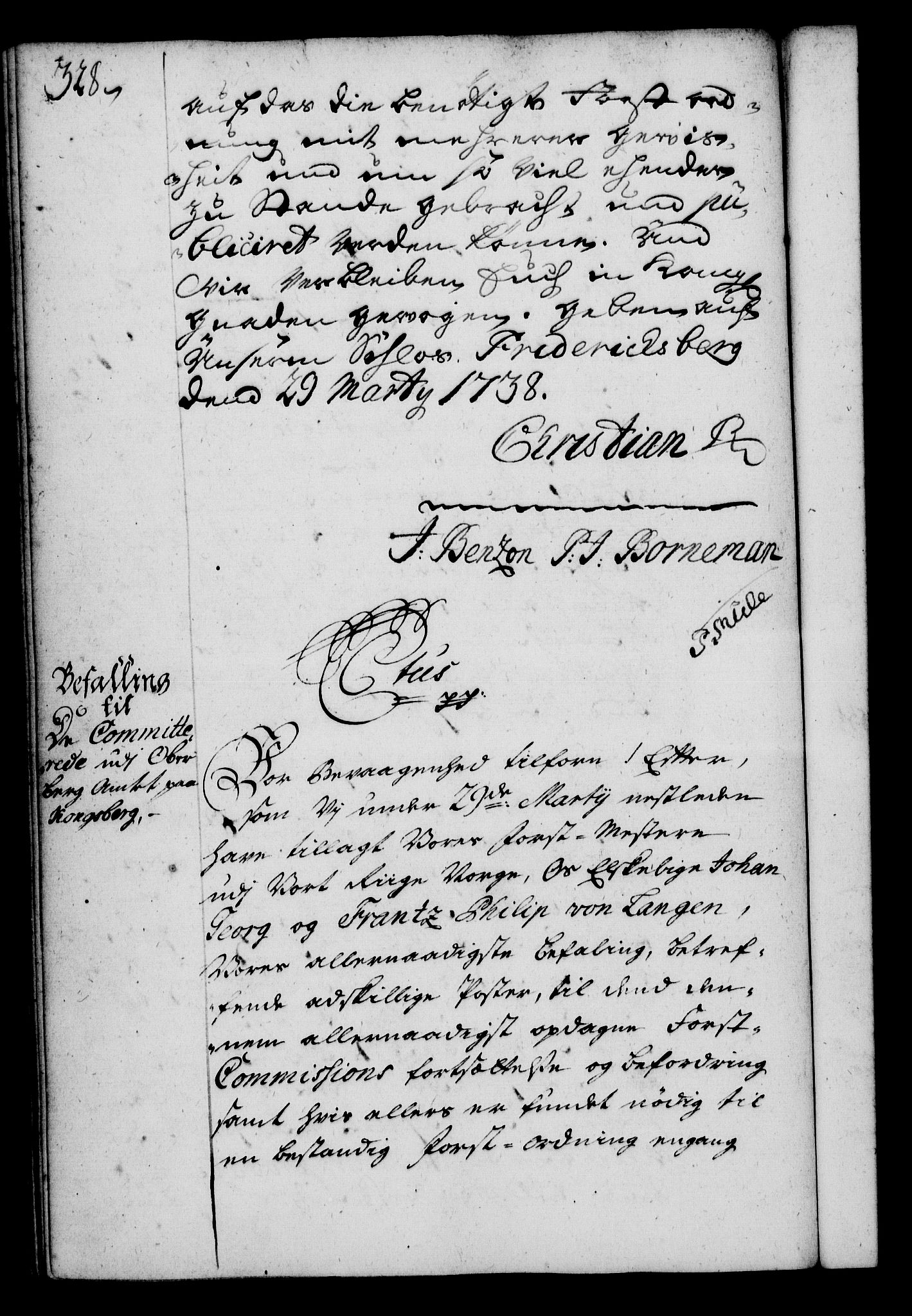 Rentekammeret, Kammerkanselliet, AV/RA-EA-3111/G/Gg/Gga/L0004: Norsk ekspedisjonsprotokoll med register (merket RK 53.4), 1734-1741, s. 328