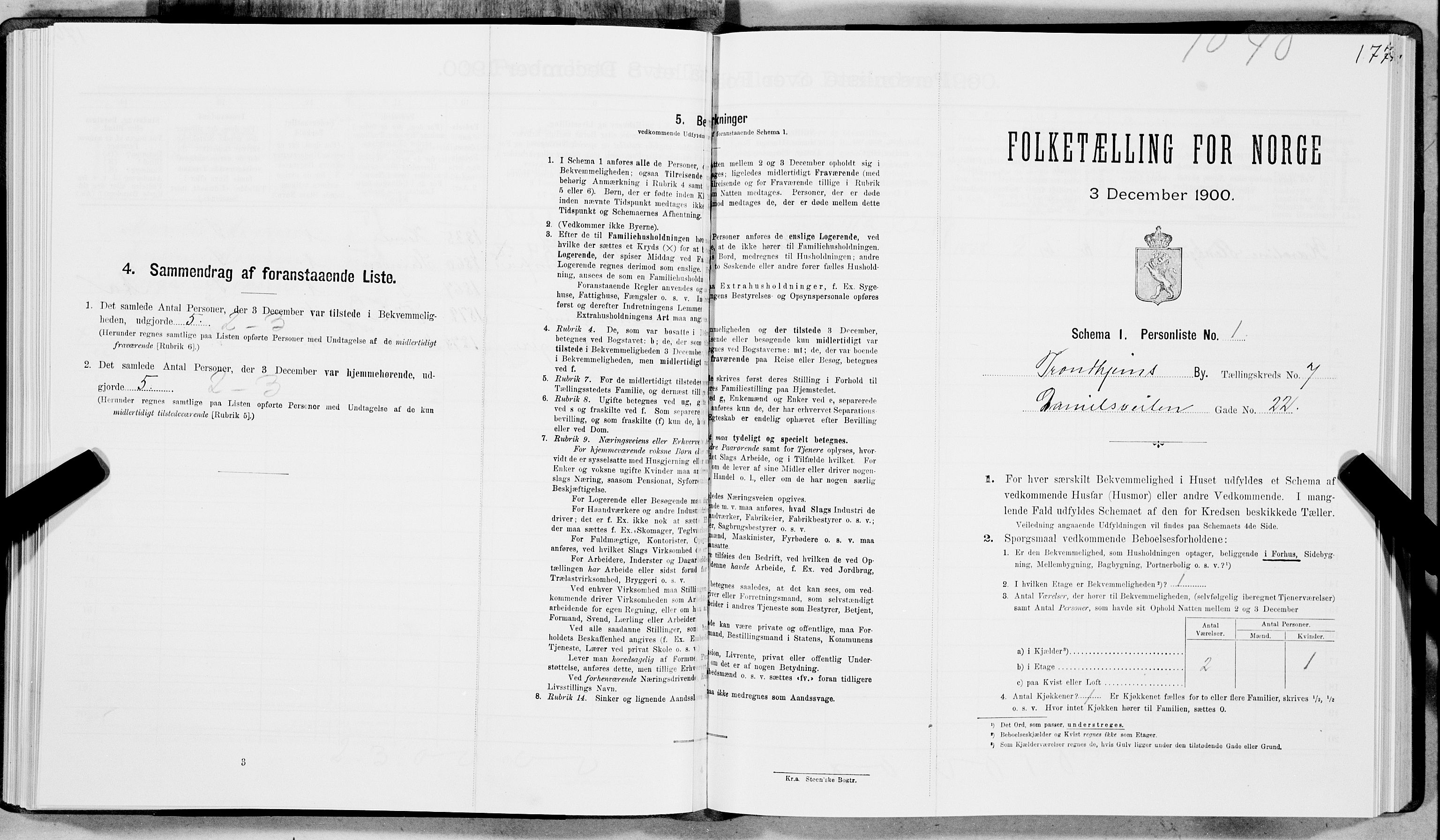 SAT, Folketelling 1900 for 1601 Trondheim kjøpstad, 1900, s. 1233