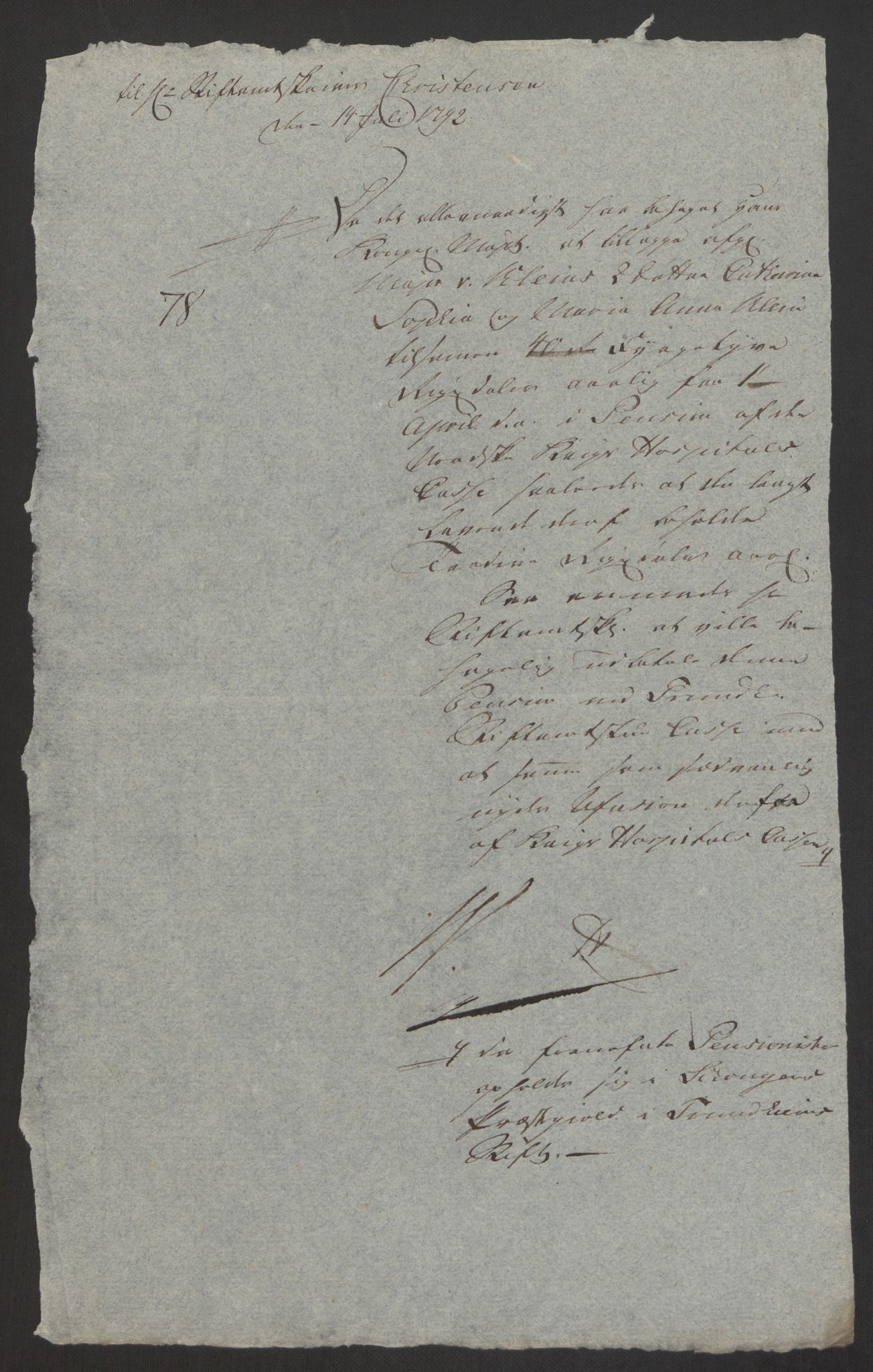 Forsvaret, Den norske kvesthuskasse/krigshospitalkasse, AV/RA-RAFA-1887/F/Fa/L0008: Konsepter, 1790-1793, s. 875