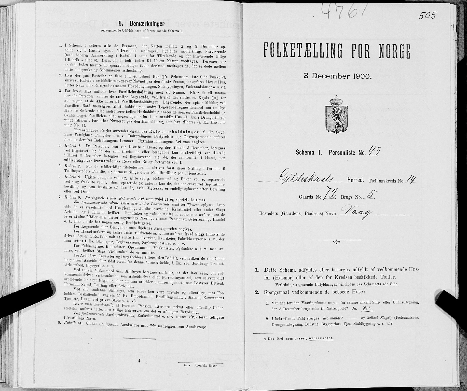 SAT, Folketelling 1900 for 1838 Gildeskål herred, 1900, s. 1488