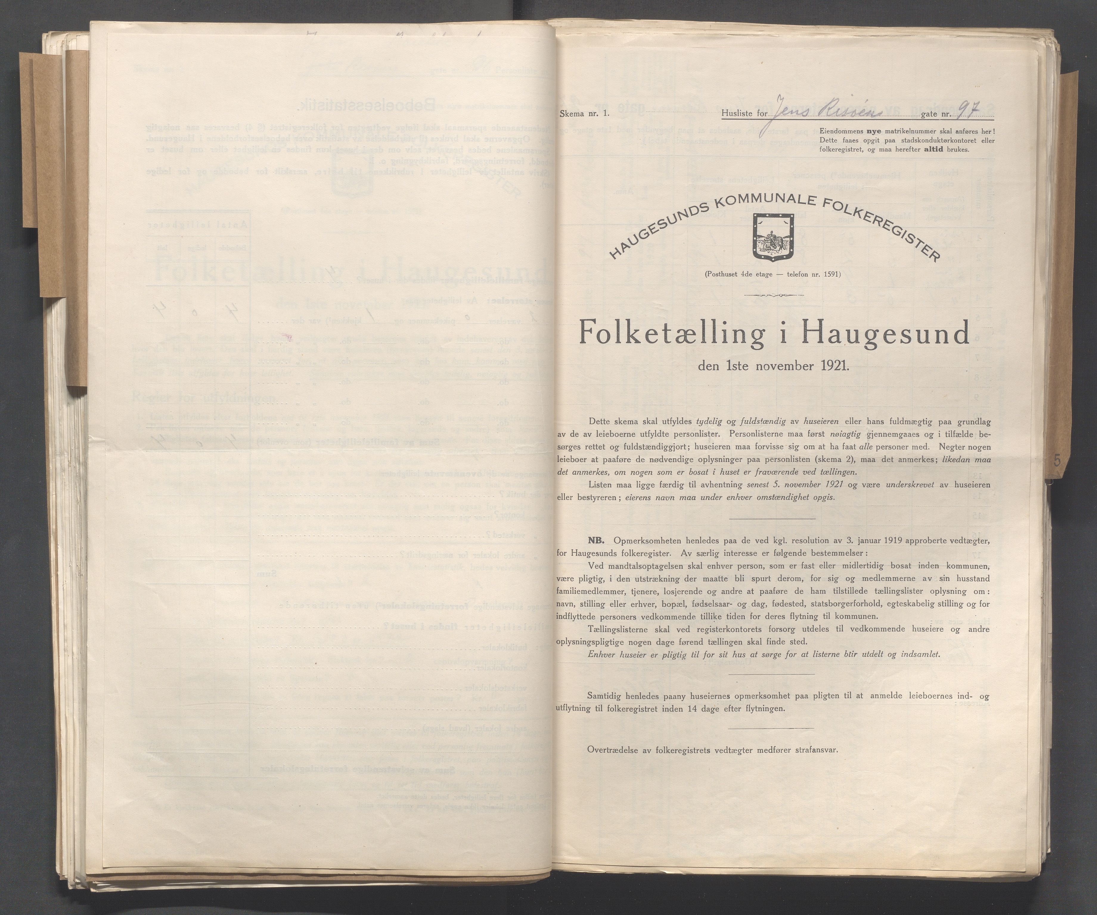 IKAR, Kommunal folketelling 1.11.1921 for Haugesund, 1921, s. 6711