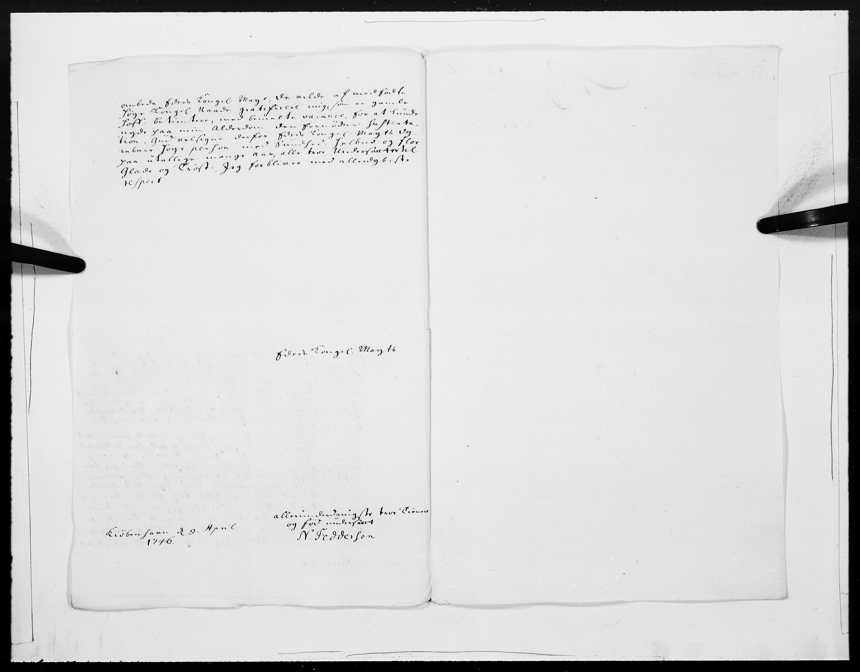 Danske Kanselli 1572-1799, AV/RA-EA-3023/F/Fc/Fcc/Fcca/L0145: Norske innlegg 1572-1799, 1746, s. 95