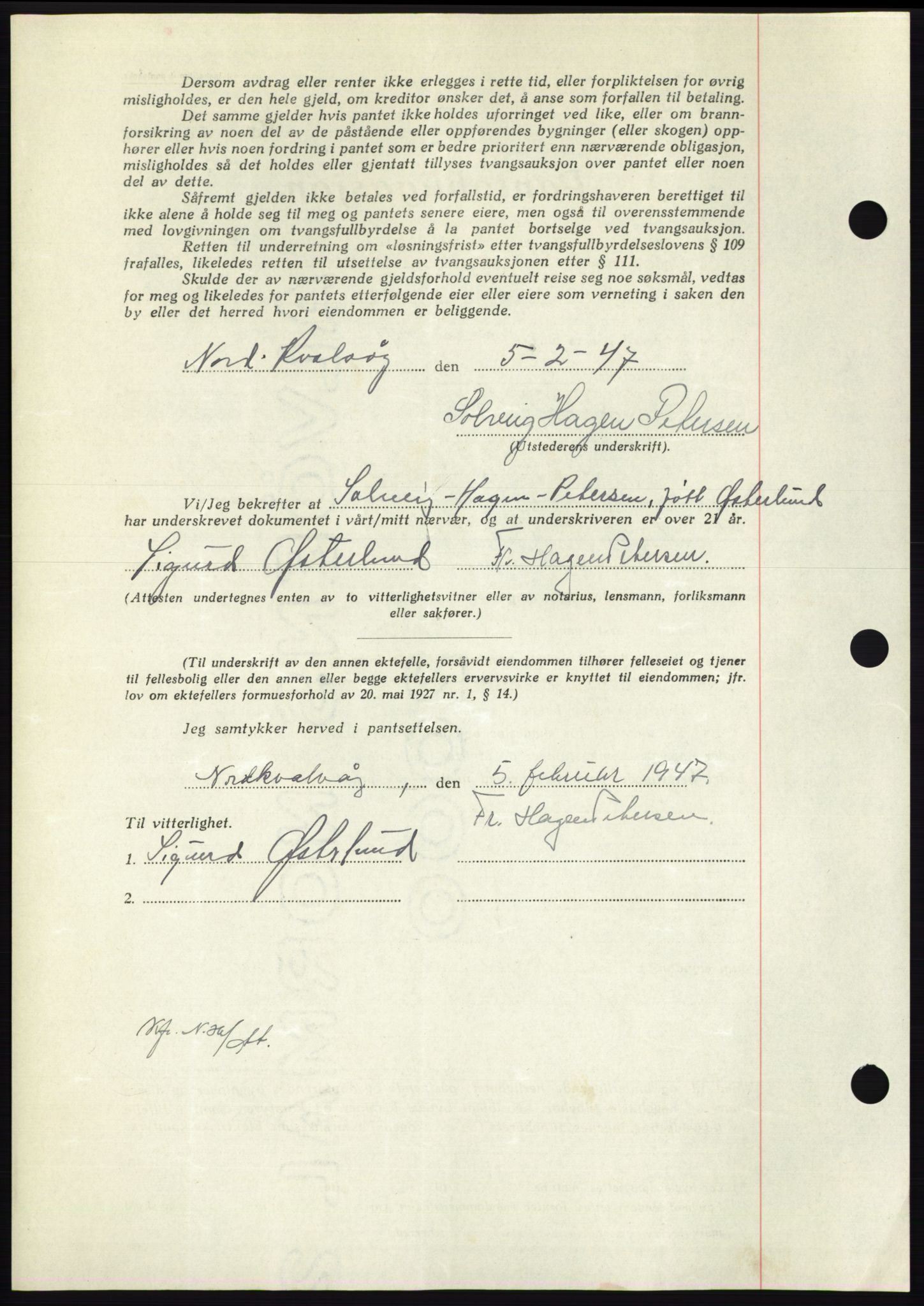 Nordmøre sorenskriveri, AV/SAT-A-4132/1/2/2Ca: Pantebok nr. B95, 1946-1947, Dagboknr: 317/1947