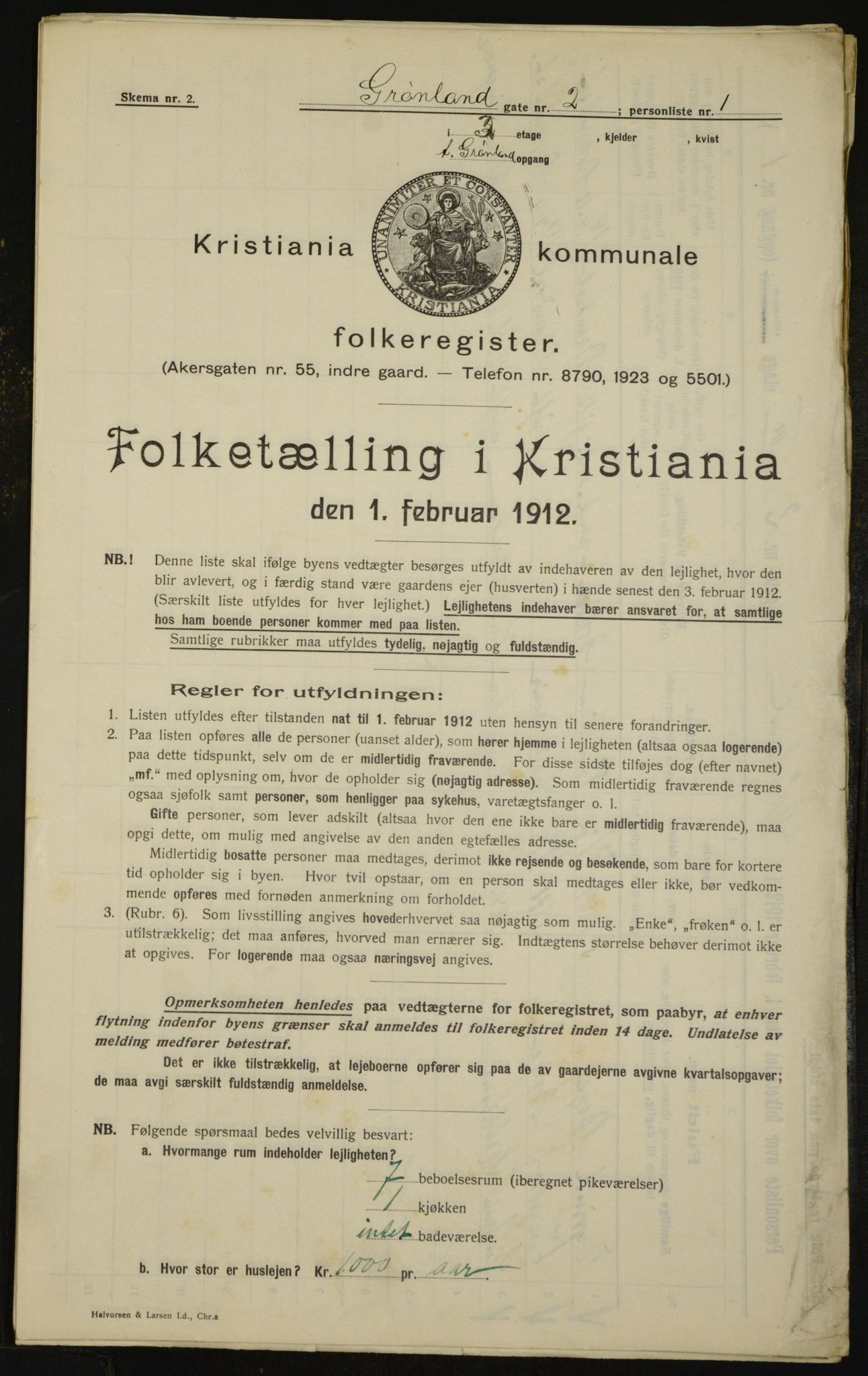 OBA, Kommunal folketelling 1.2.1912 for Kristiania, 1912, s. 30978