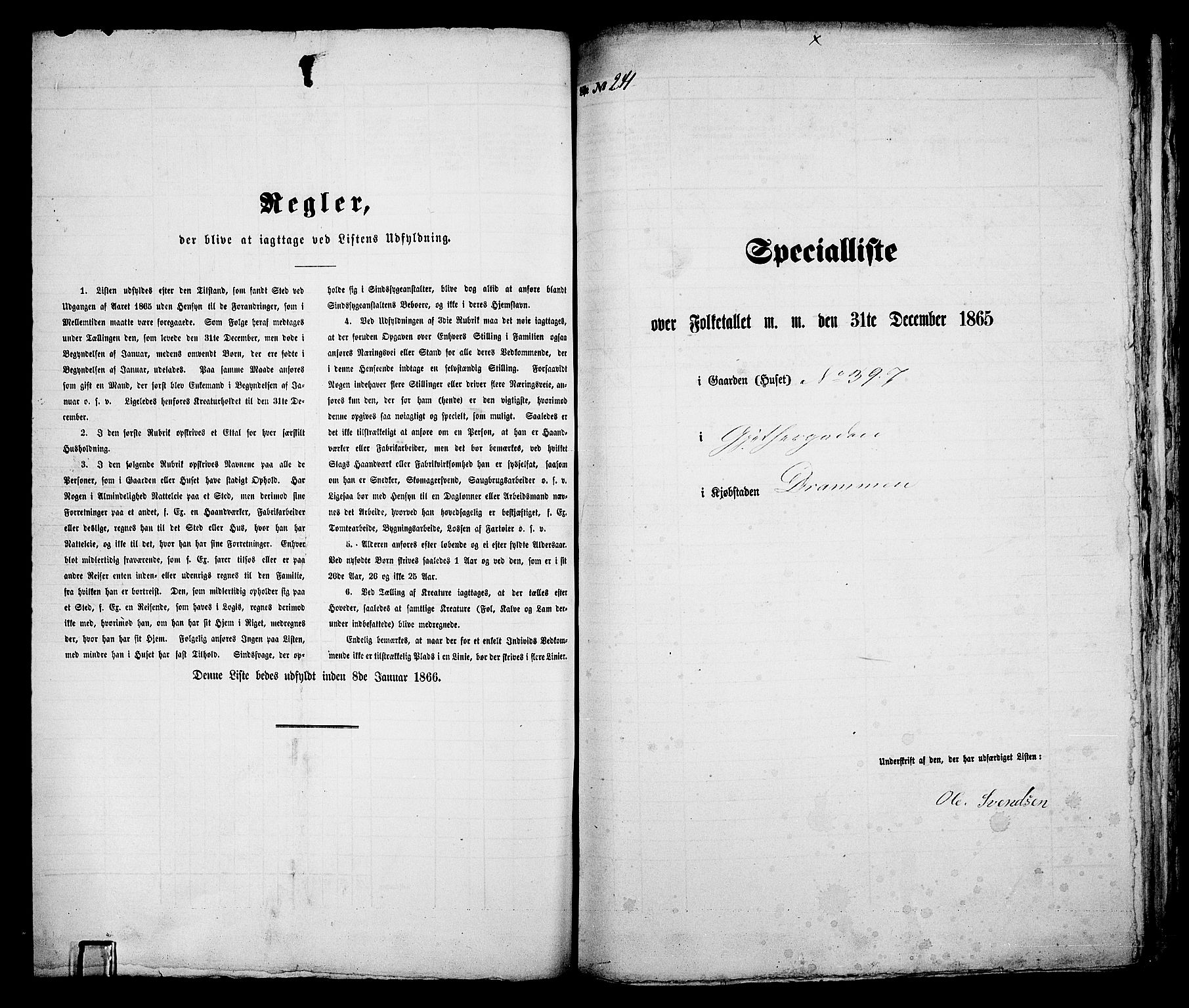 RA, Folketelling 1865 for 0602aB Bragernes prestegjeld i Drammen kjøpstad, 1865, s. 510