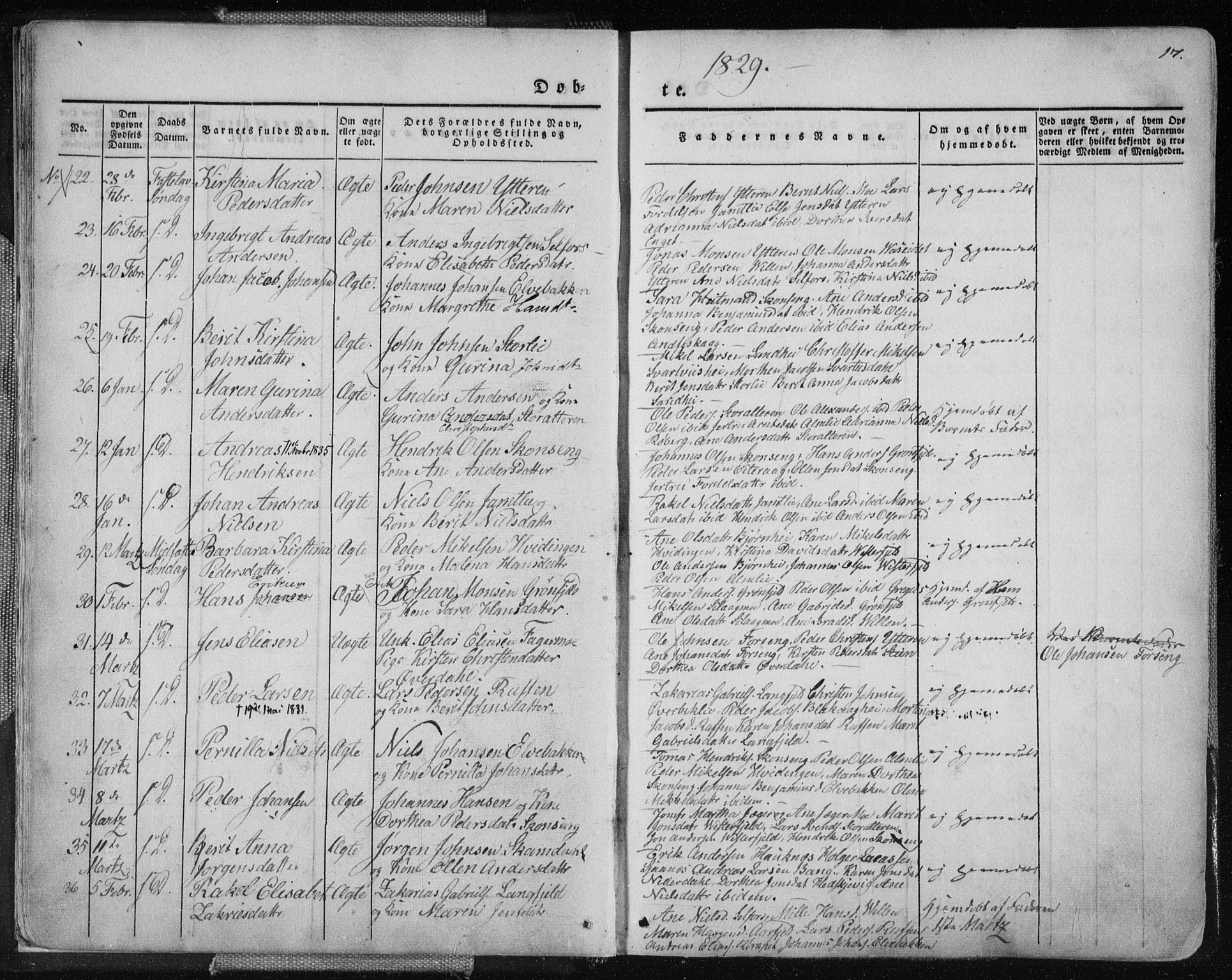 Ministerialprotokoller, klokkerbøker og fødselsregistre - Nordland, AV/SAT-A-1459/827/L0390: Ministerialbok nr. 827A02, 1826-1841, s. 17