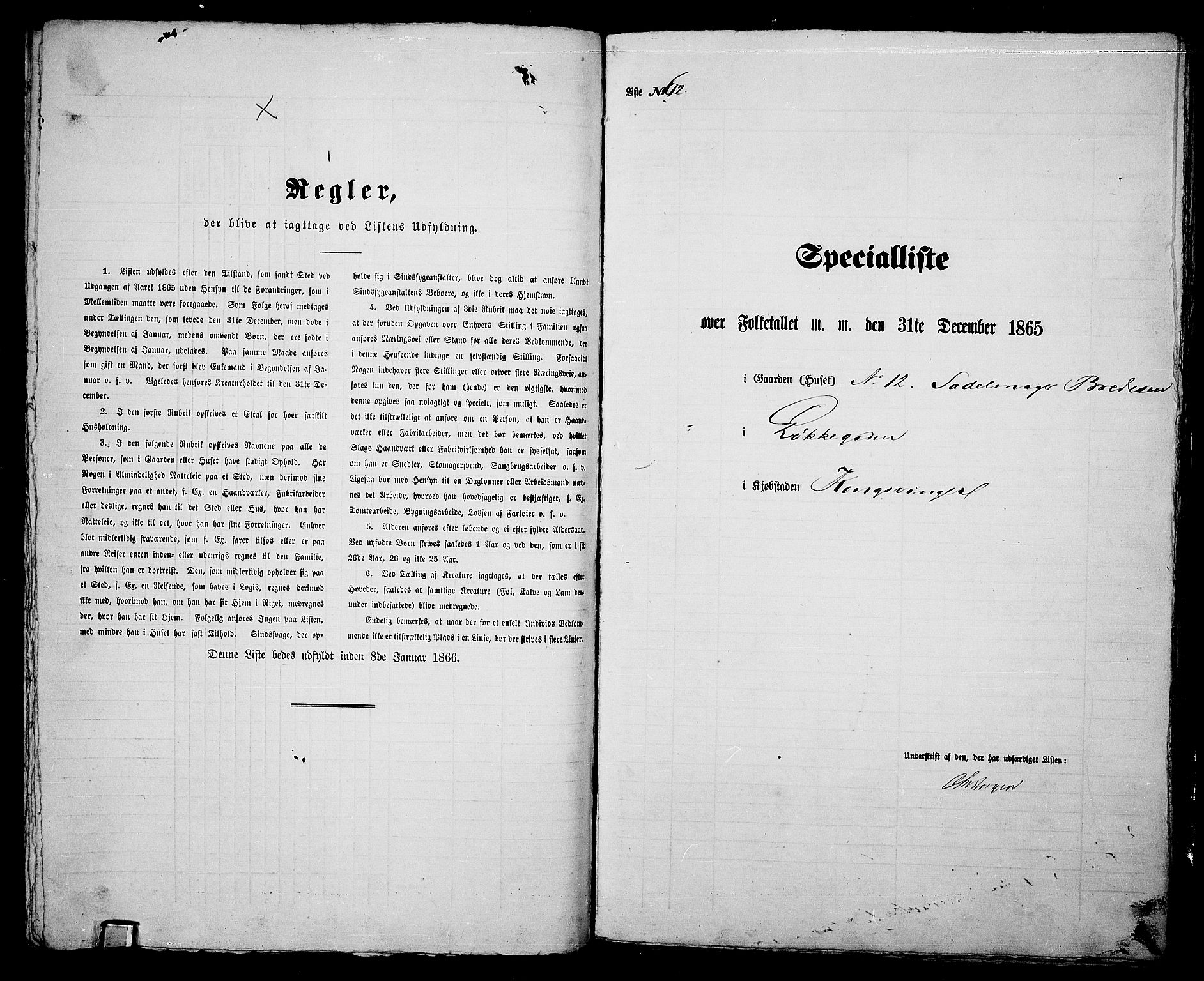 RA, Folketelling 1865 for 0402B Vinger prestegjeld, Kongsvinger kjøpstad, 1865, s. 135