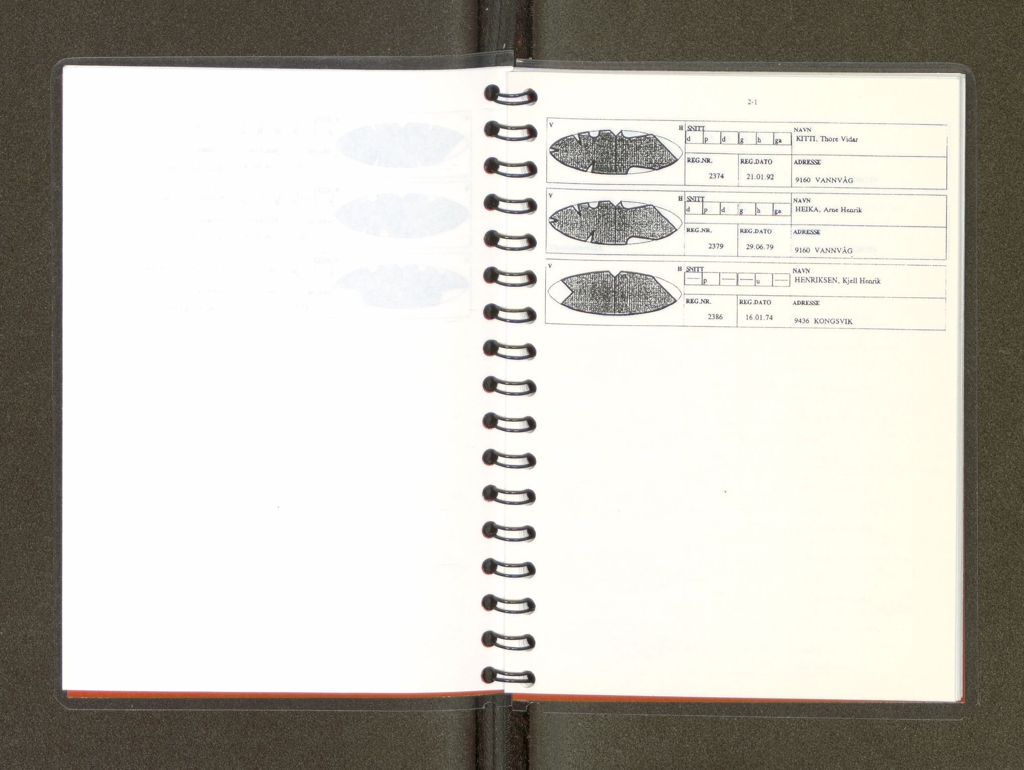Reindriftsforvaltningen Nordland, AV/SAT-A-5309/D/Dc/L0502/0007: Korrespondanse ordnet etter arkivnøkkel / Reinmerkeregister, 1990-2001, s. 63