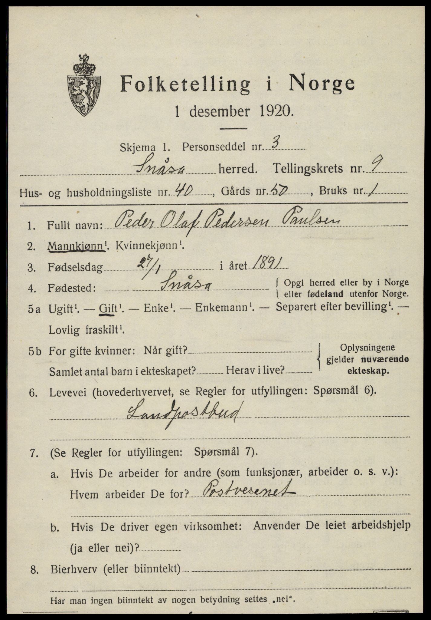 SAT, Folketelling 1920 for 1736 Snåsa herred, 1920, s. 4124