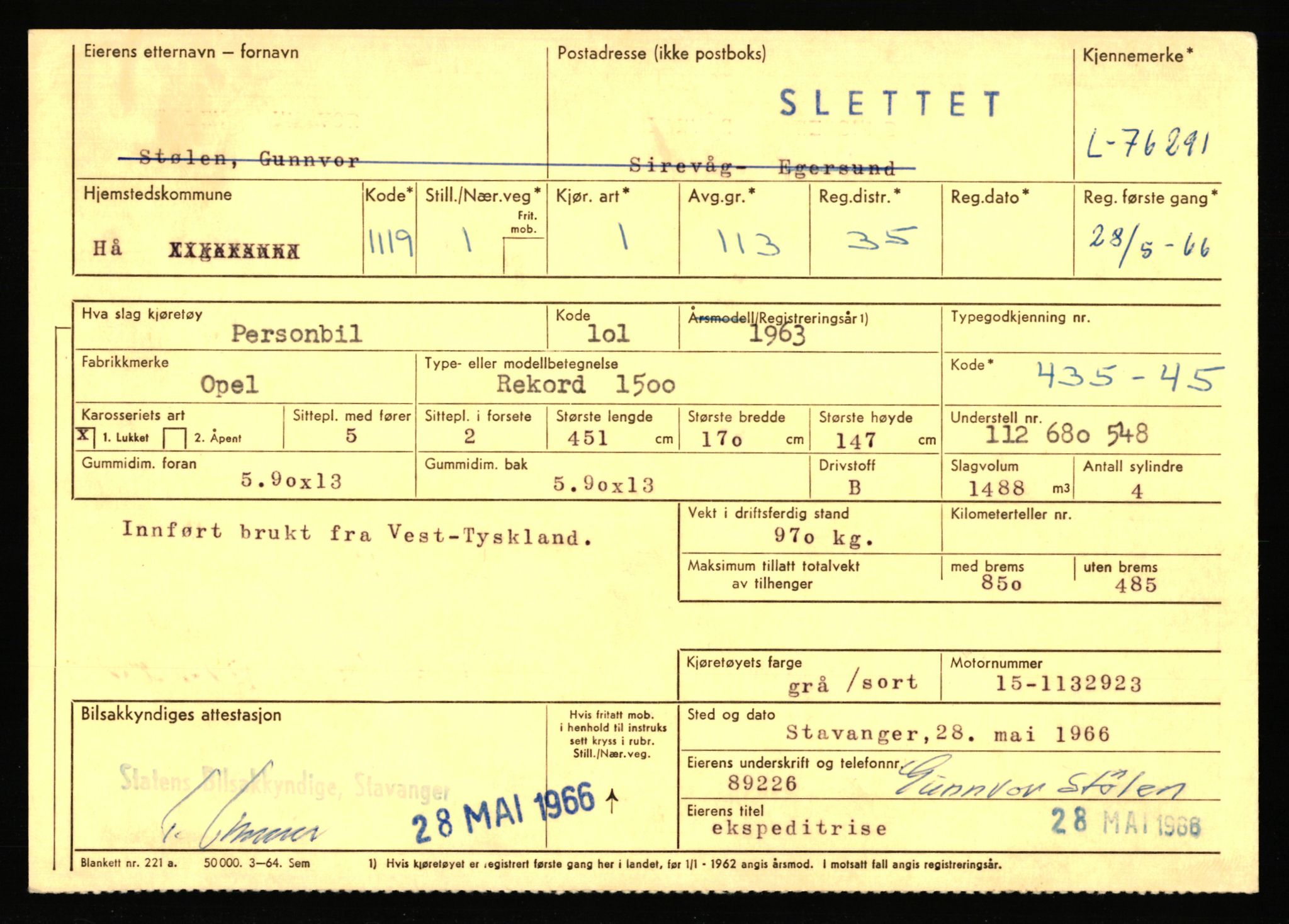 Stavanger trafikkstasjon, AV/SAST-A-101942/0/F/L0068: L-75000 - L-76799, 1930-1971, s. 1593