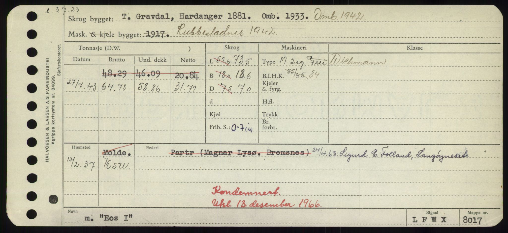 Sjøfartsdirektoratet med forløpere, Skipsmålingen, RA/S-1627/H/Hd/L0009: Fartøy, E, s. 459