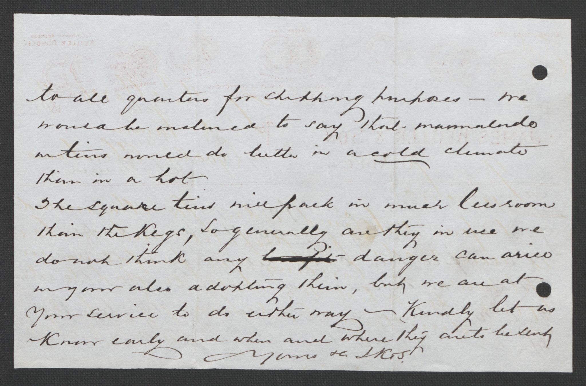 Arbeidskomitéen for Fridtjof Nansens polarekspedisjon, RA/PA-0061/D/L0004: Innk. brev og telegrammer vedr. proviant og utrustning, 1892-1893, s. 343