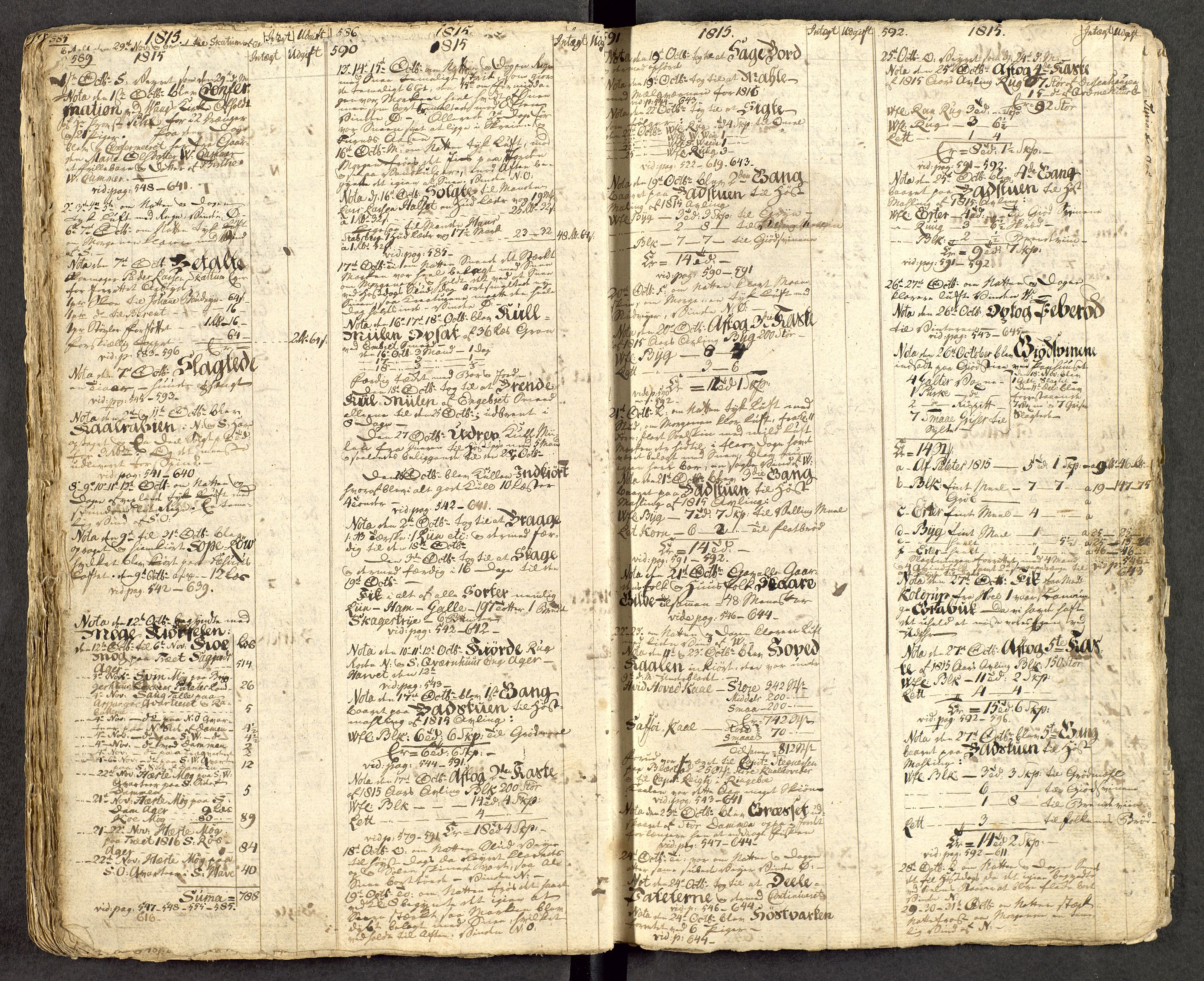 Åker i Vang, Hedmark, og familien Todderud, AV/SAH-ARK-010/G/Ga/L0004/0001: Dagbøker / Dagbok, 1812-1825, s. 45