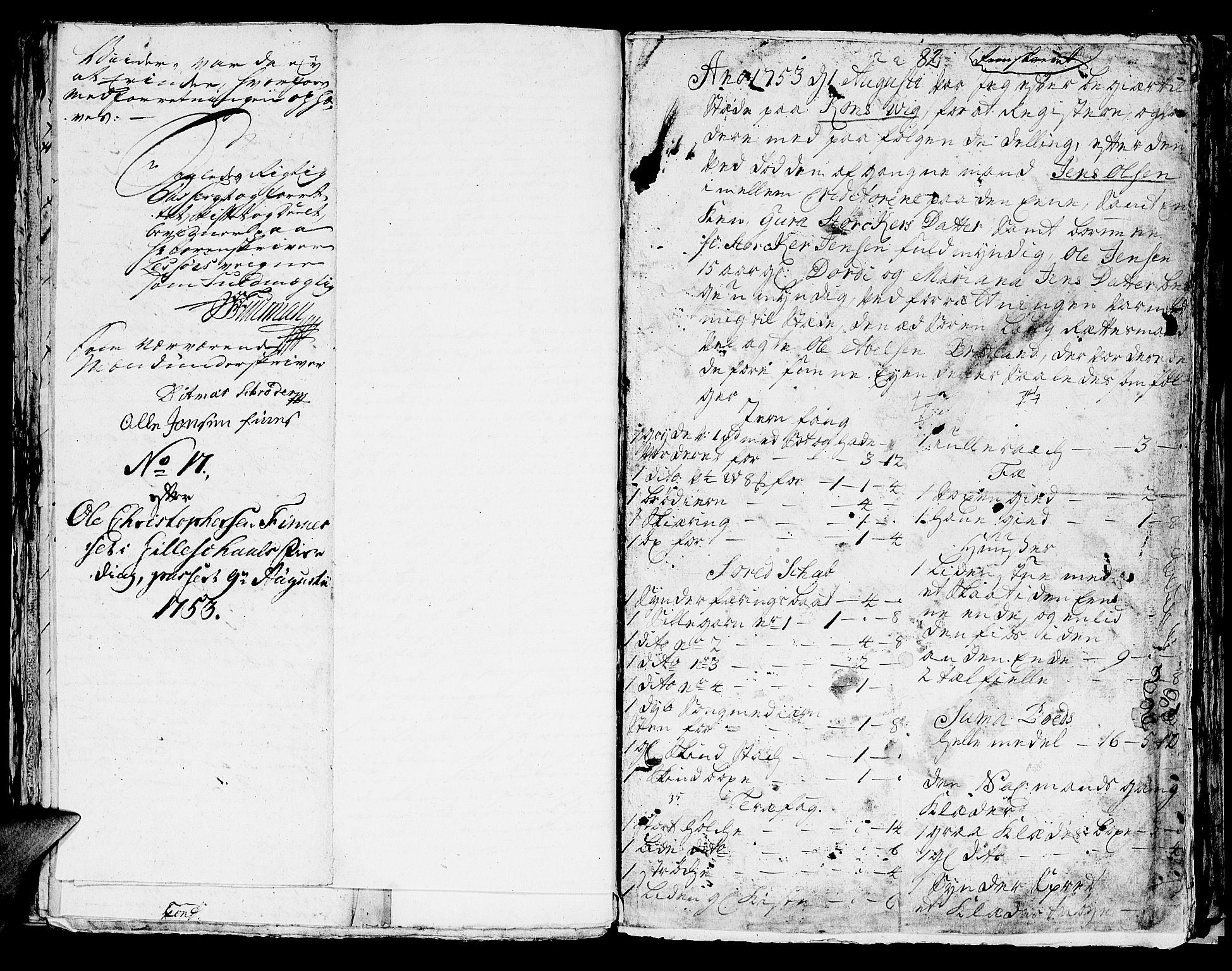 Helgeland sorenskriveri, AV/SAT-A-0004/3/3A/L0028: Konseptprotokoll 13, 1753, s. 81b-82a