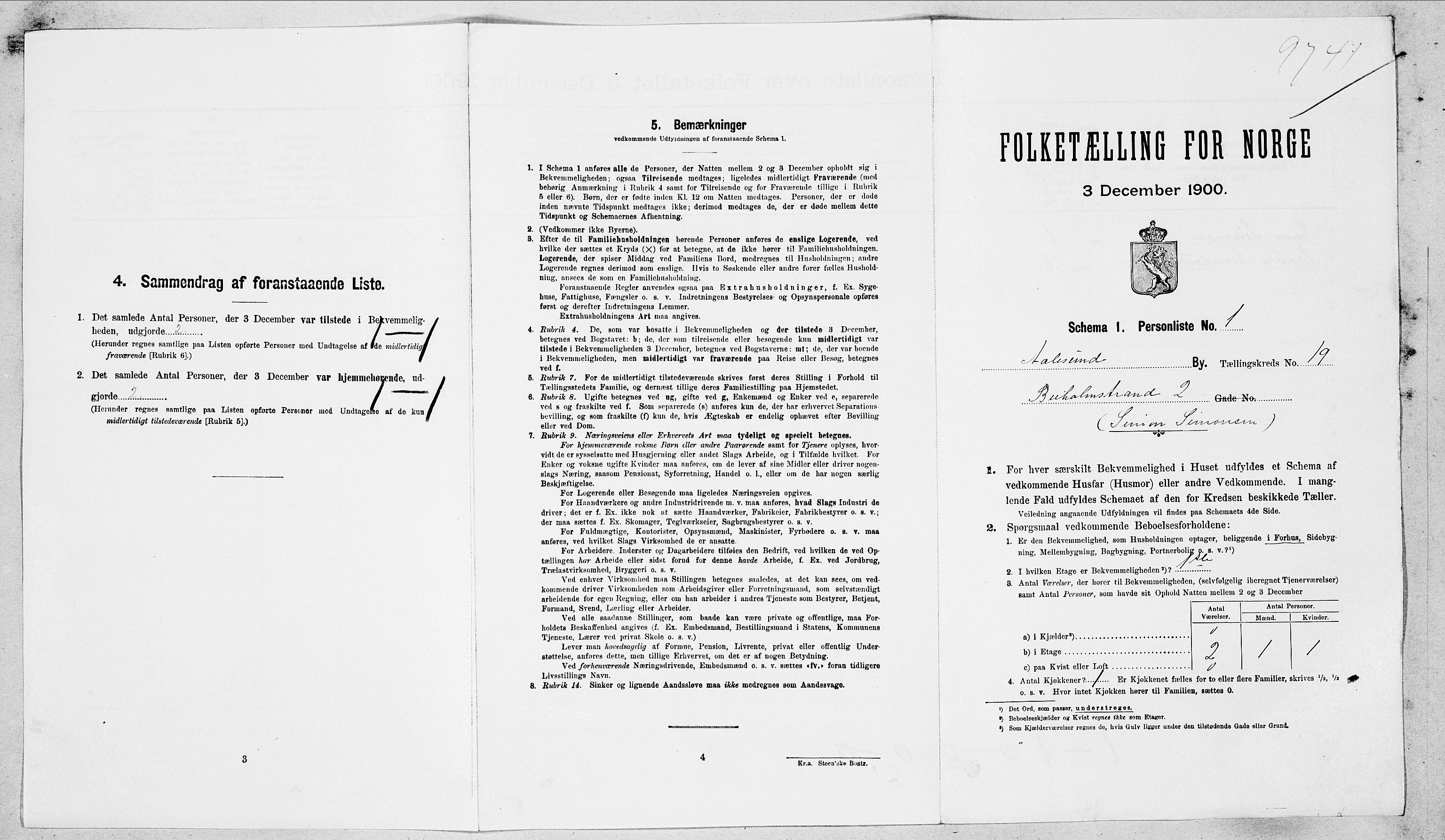 SAT, Folketelling 1900 for 1501 Ålesund kjøpstad, 1900, s. 4630