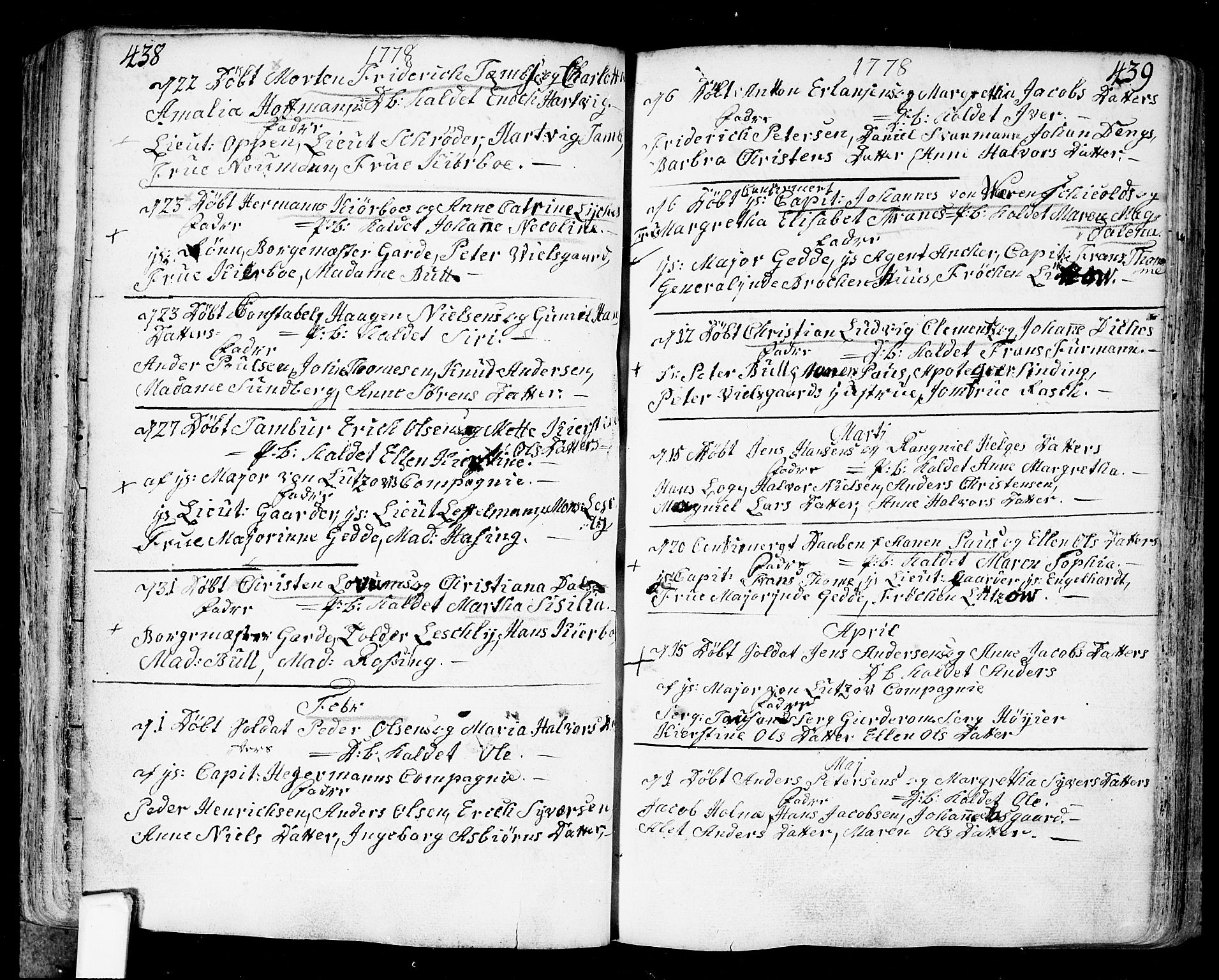 Fredrikstad prestekontor Kirkebøker, AV/SAO-A-11082/F/Fa/L0002: Ministerialbok nr. 2, 1750-1804, s. 438-439