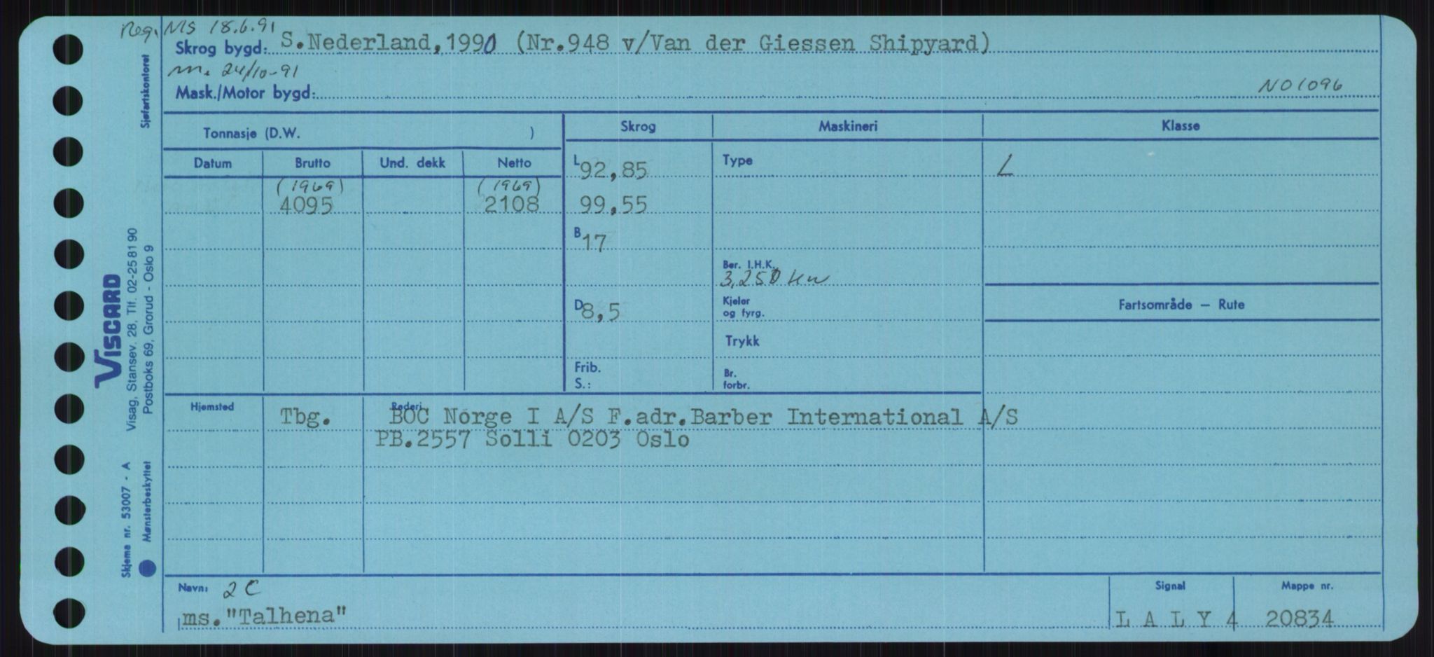 Sjøfartsdirektoratet med forløpere, Skipsmålingen, RA/S-1627/H/Ha/L0006/0001: Fartøy, Sver-Å / Fartøy, Sver-T, s. 191