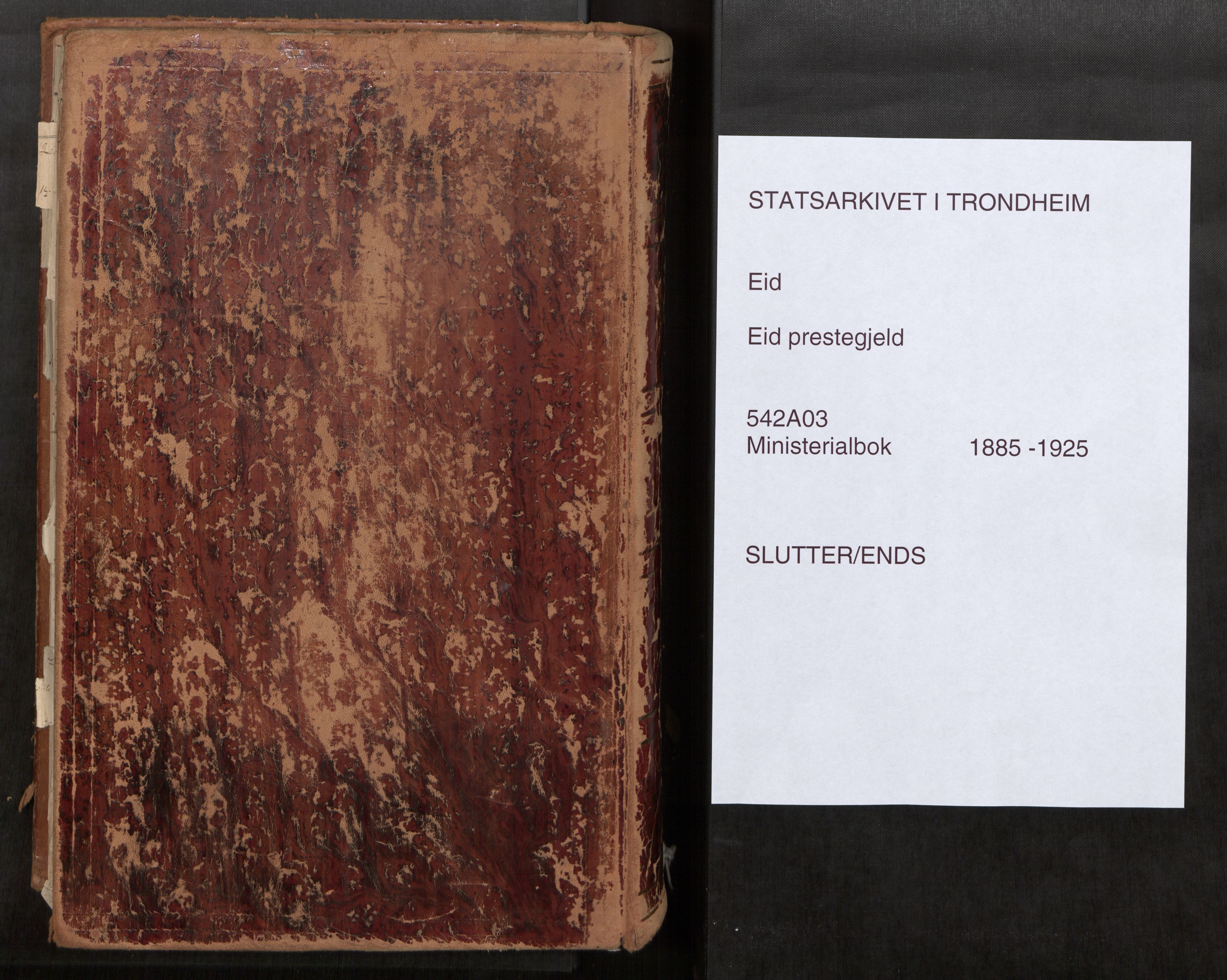 Ministerialprotokoller, klokkerbøker og fødselsregistre - Møre og Romsdal, SAT/A-1454/542/L0553: Ministerialbok nr. 542A03, 1885-1925