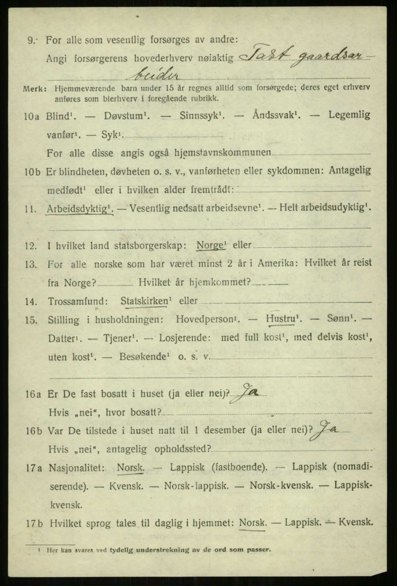 SATØ, Folketelling 1920 for 1934 Tromsøysund herred, 1920, s. 6873
