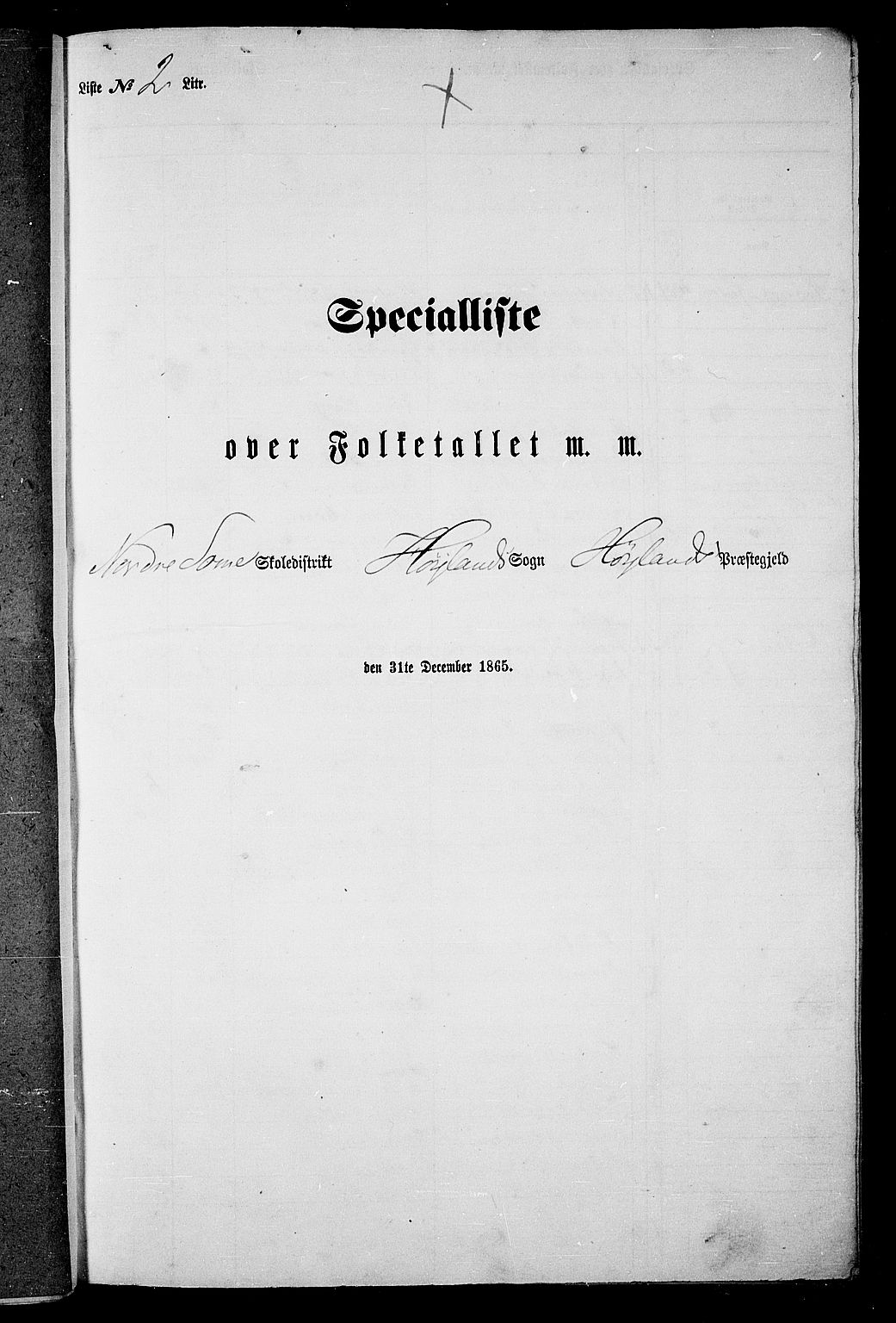 RA, Folketelling 1865 for 1123P Høyland prestegjeld, 1865, s. 12