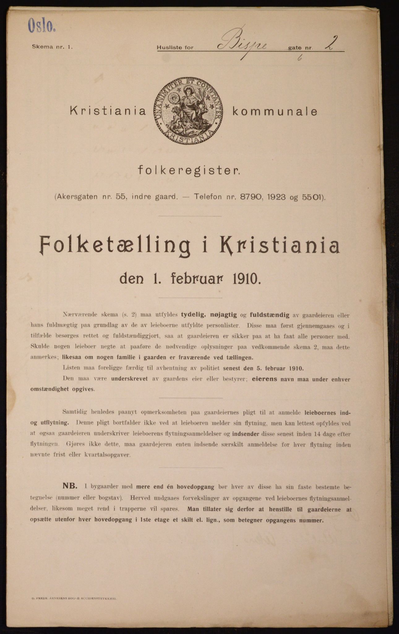OBA, Kommunal folketelling 1.2.1910 for Kristiania, 1910, s. 5159