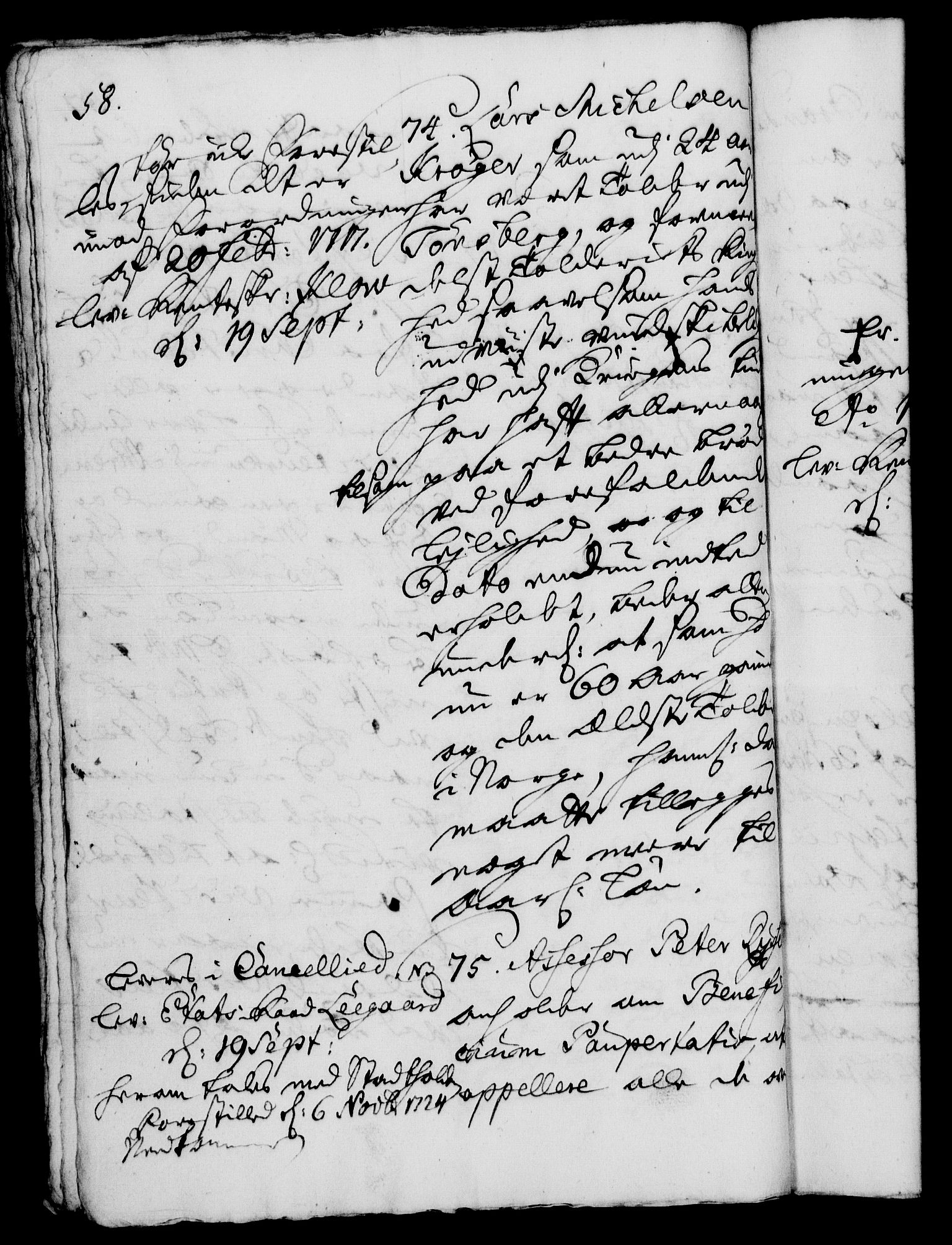 Rentekammeret, Kammerkanselliet, RA/EA-3111/G/Gh/Gha/L0007: Norsk ekstraktmemorialprotokoll (merket RK 53.52), 1724-1725, s. 58