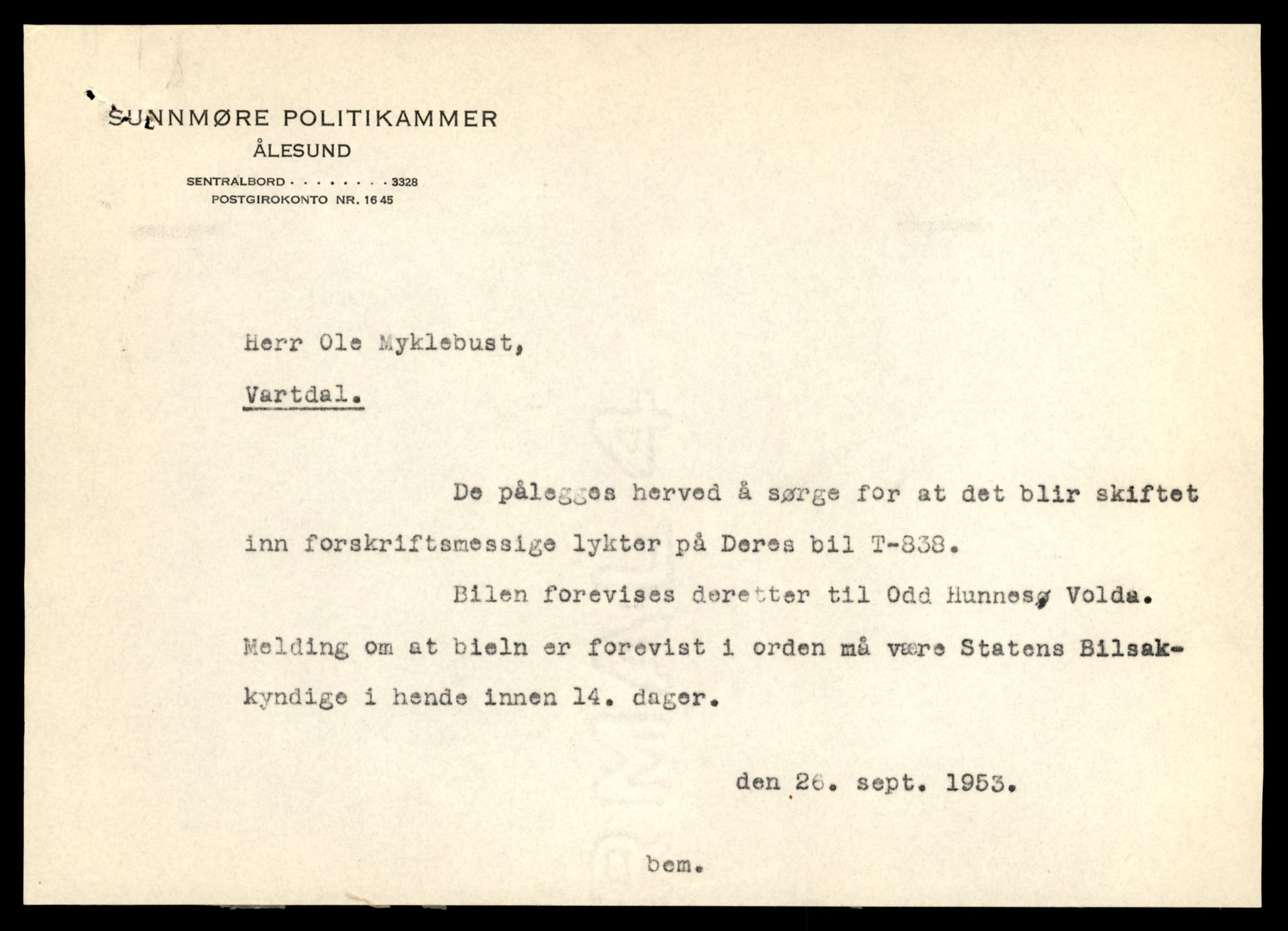 Møre og Romsdal vegkontor - Ålesund trafikkstasjon, AV/SAT-A-4099/F/Fe/L0045: Registreringskort for kjøretøy T 14320 - T 14444, 1927-1998, s. 2643