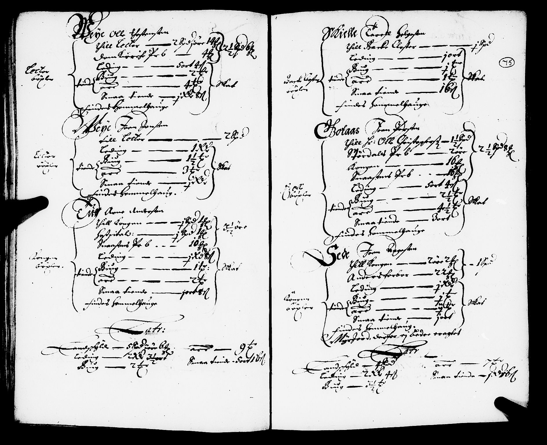 Rentekammeret inntil 1814, Realistisk ordnet avdeling, RA/EA-4070/N/Nb/Nba/L0054: Stjørdal len, 1669, s. 74b-75a