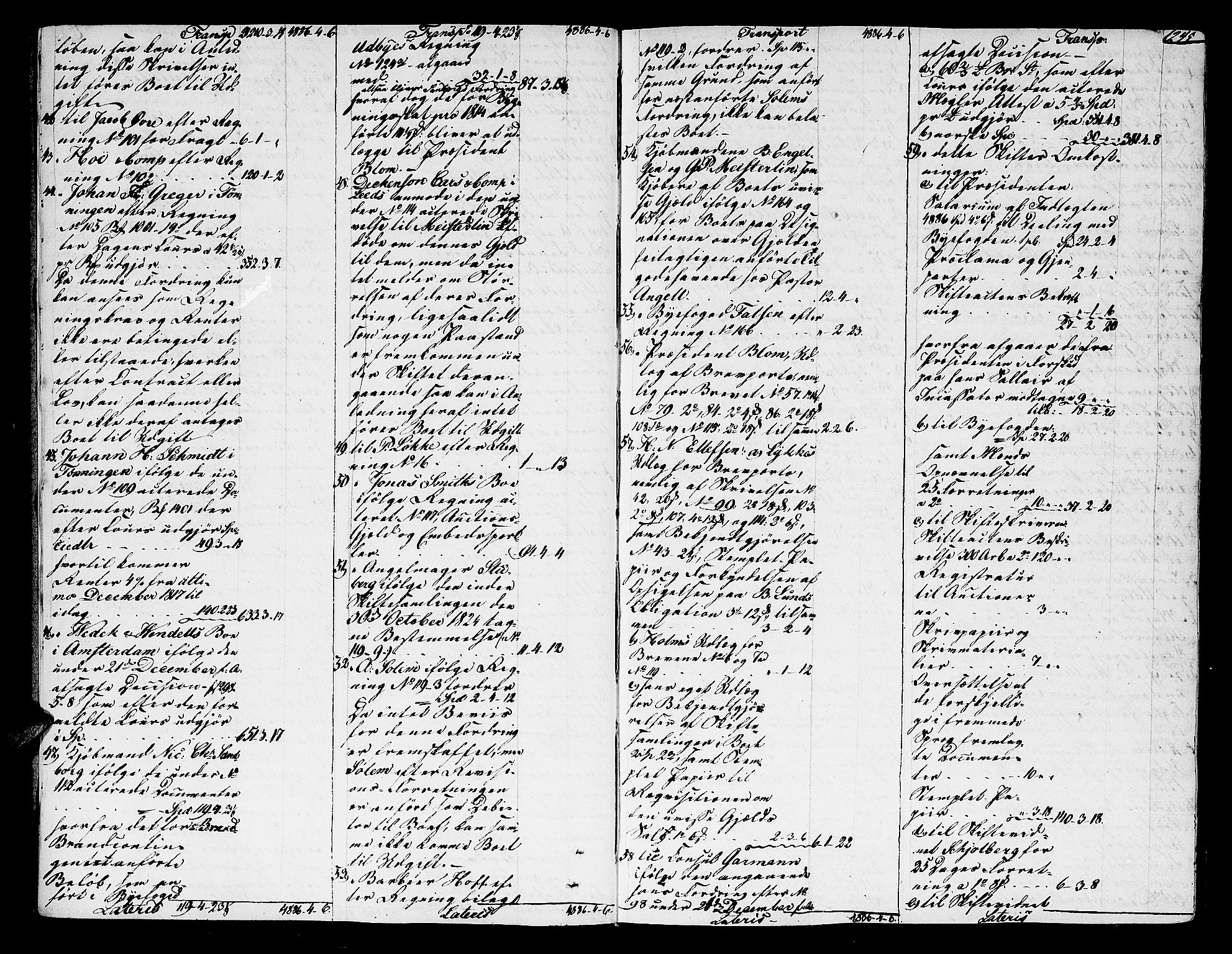 Trondheim byfogd, AV/SAT-A-0003/1/3/3A/L0027: Skifteprotokoll - gml.nr.22. (m/ register) U, 1825-1829, s. 244b-245a