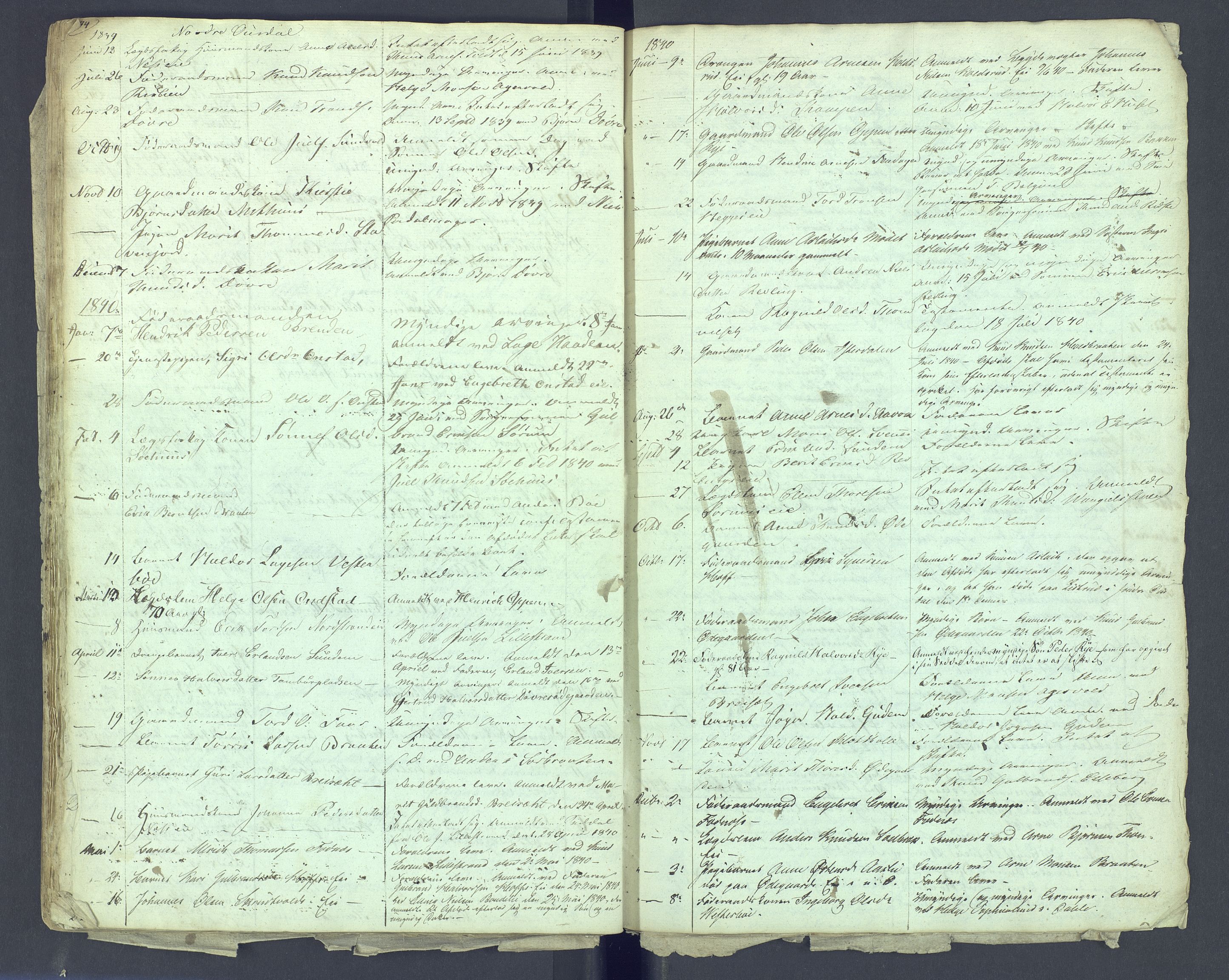 Valdres sorenskriveri, SAH/TING-016/J/Je/L0001/0003: Dødsfallsprotokoller / Dødsfallsprotokoll, 1831-1843