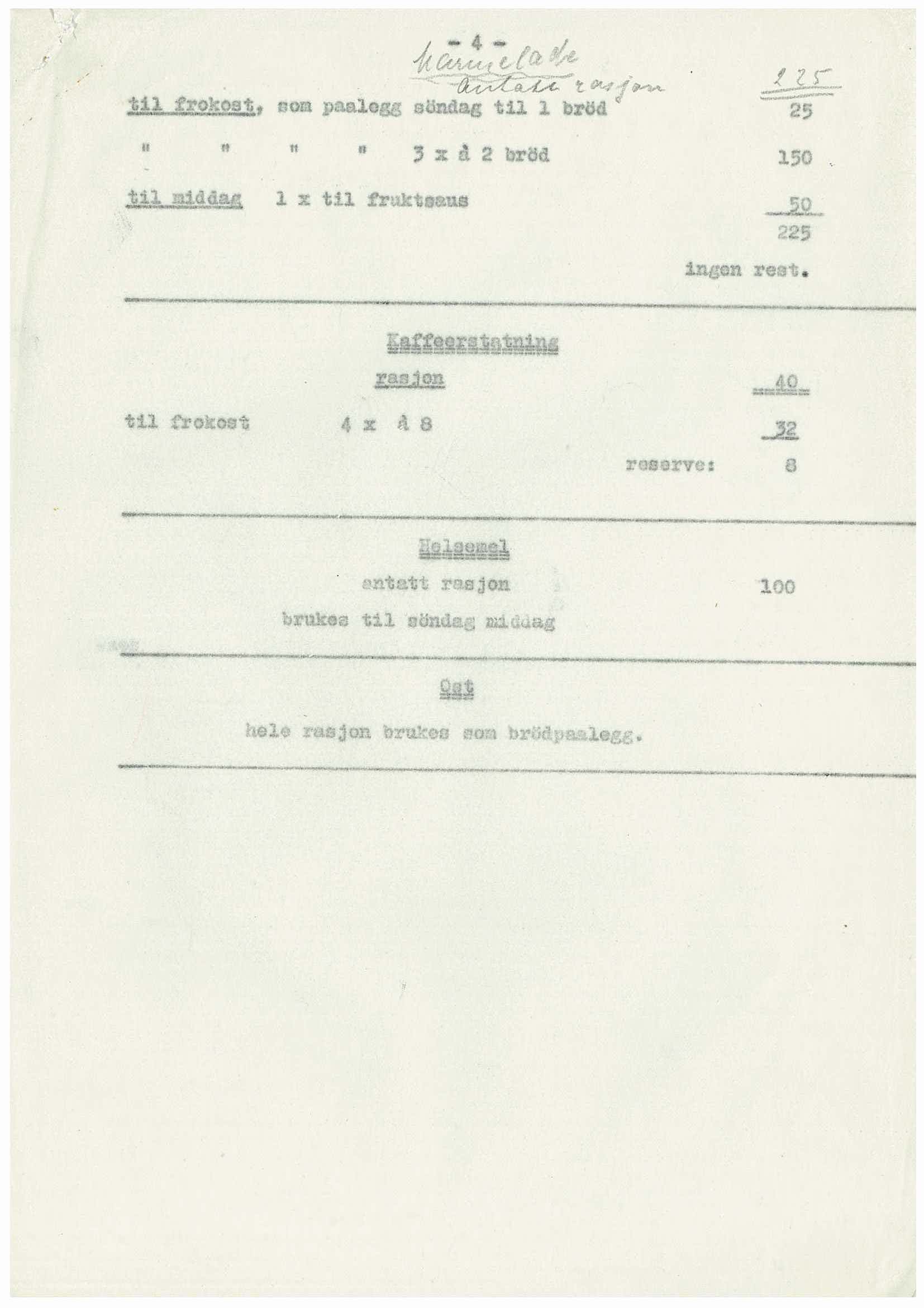 Tyske arkiver, Reichskommissariat, RA/RAFA-2174/E/Ec/Ecf/L0023/0018: Skriv, forordninger og sirkulærer / Diverse vedr. matoppskrifter, 1940-1945, s. 4