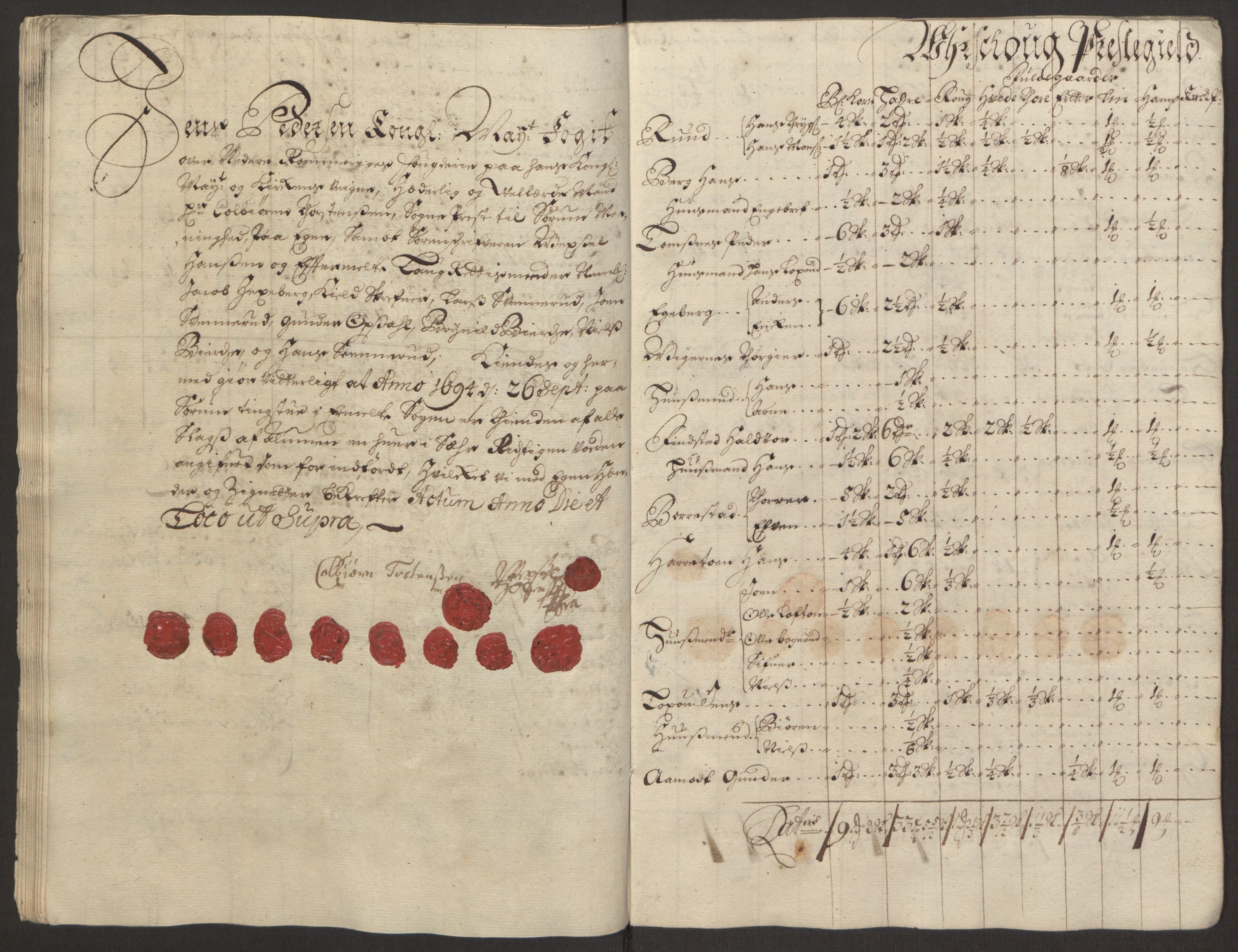 Rentekammeret inntil 1814, Reviderte regnskaper, Fogderegnskap, AV/RA-EA-4092/R11/L0579: Fogderegnskap Nedre Romerike, 1694-1695, s. 39