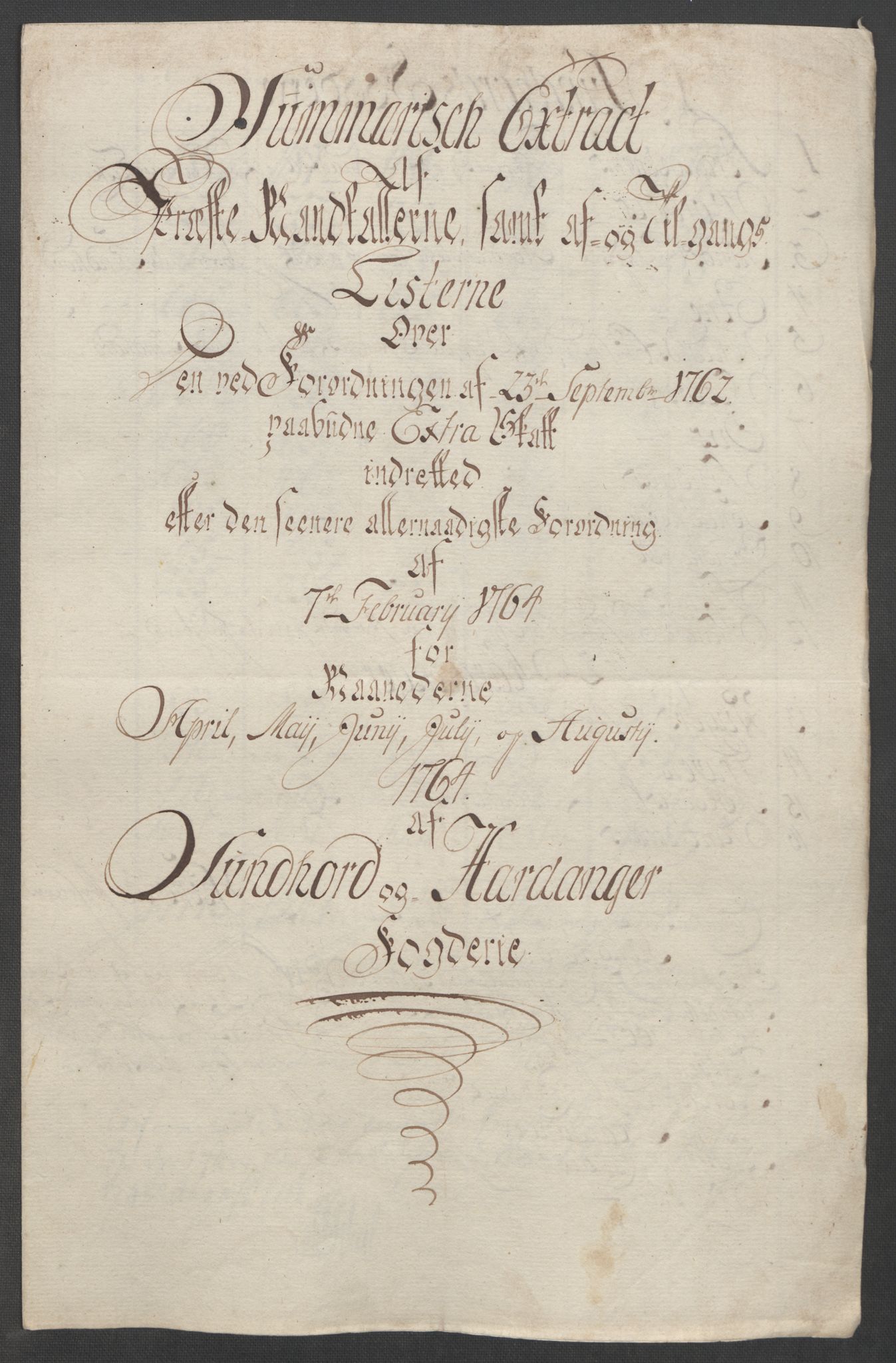 Rentekammeret inntil 1814, Reviderte regnskaper, Fogderegnskap, AV/RA-EA-4092/R48/L3136: Ekstraskatten Sunnhordland og Hardanger, 1762-1772, s. 73