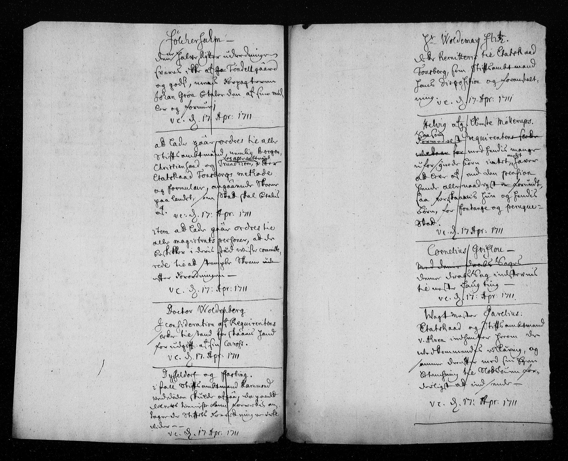Stattholderembetet 1572-1771, AV/RA-EA-2870/Aa/L0003: Konsept til voteringsprotokoll, 1711, s. 70