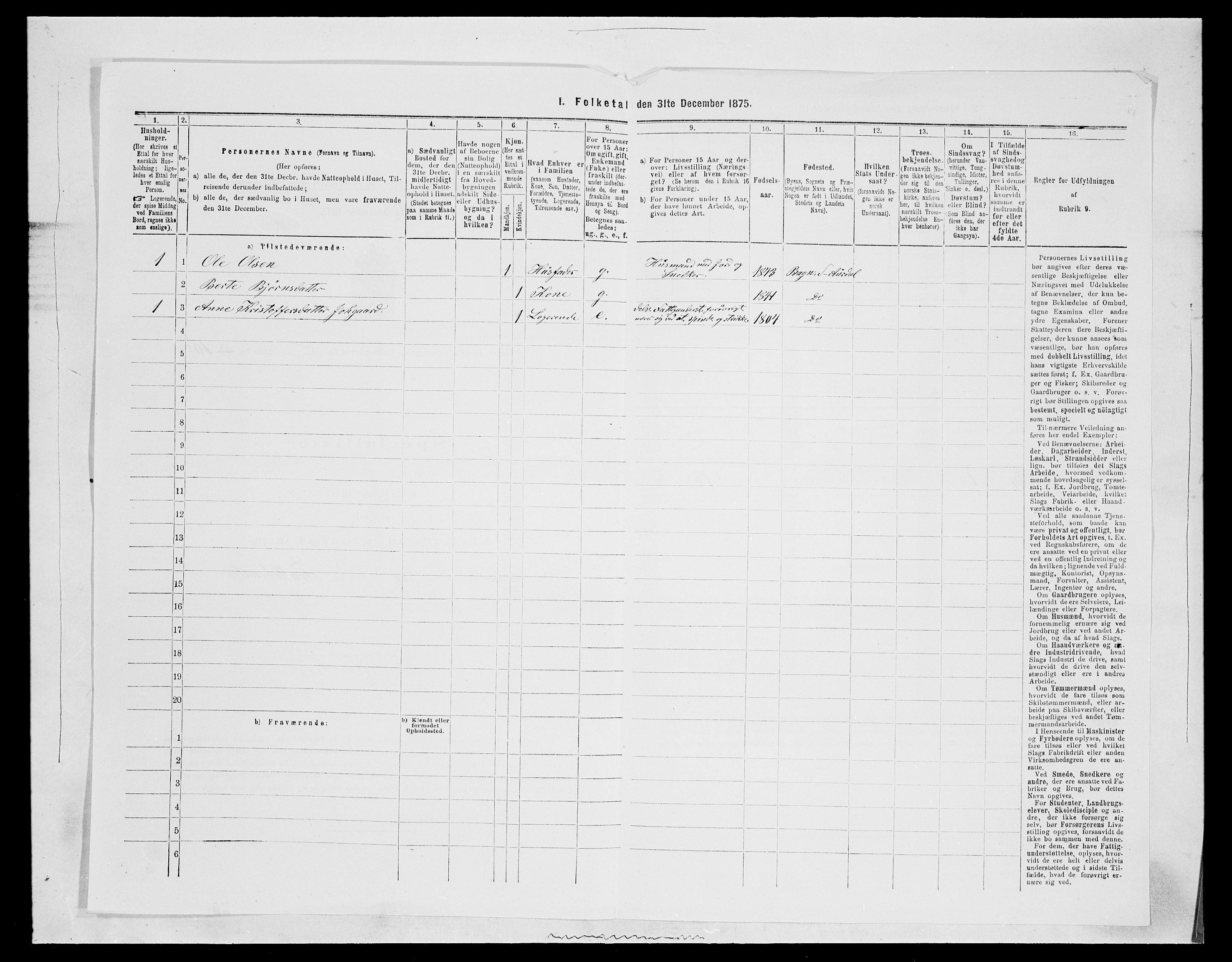 SAH, Folketelling 1875 for 0540P Sør-Aurdal prestegjeld, 1875, s. 938