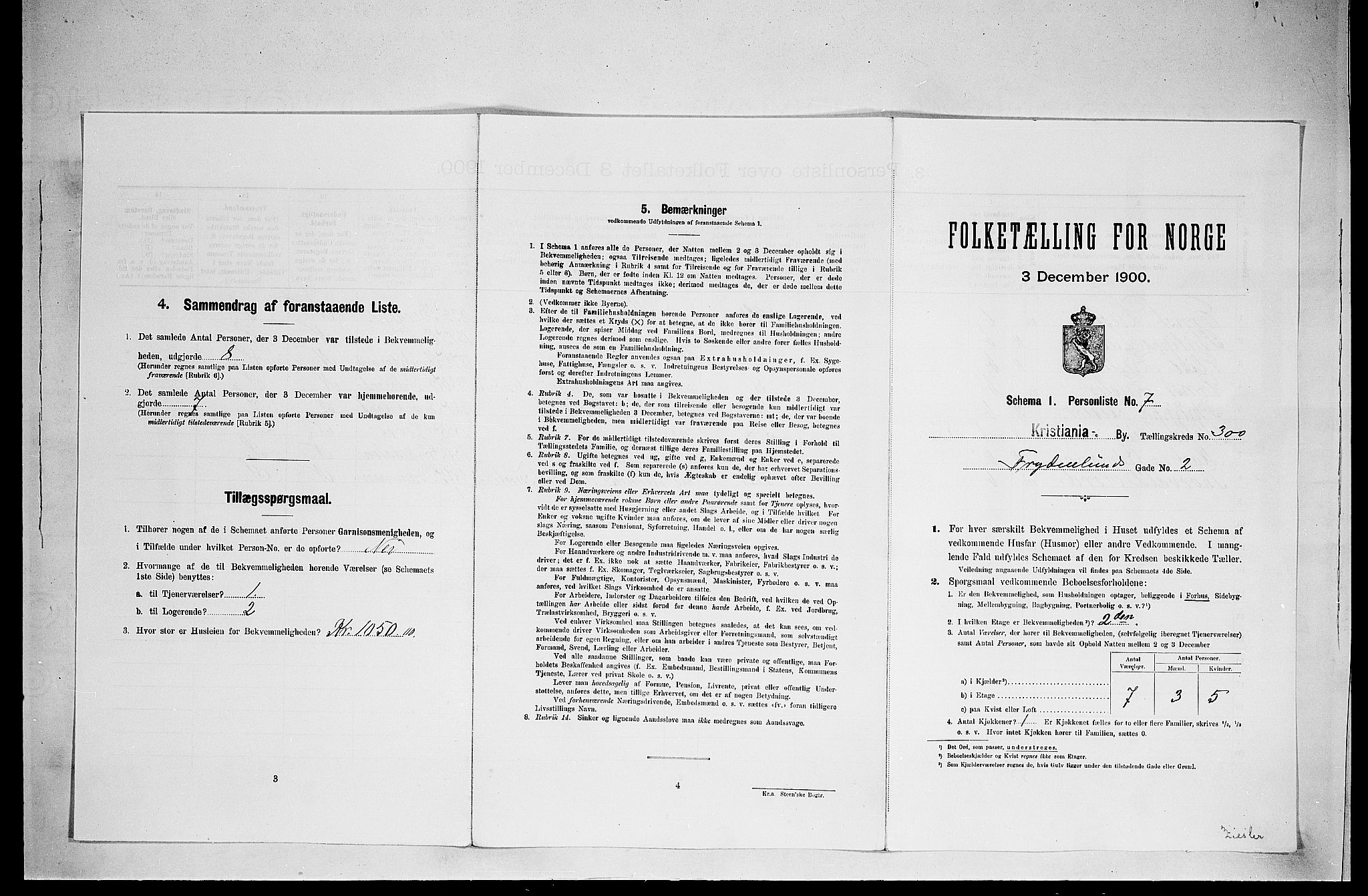 SAO, Folketelling 1900 for 0301 Kristiania kjøpstad, 1900, s. 26319