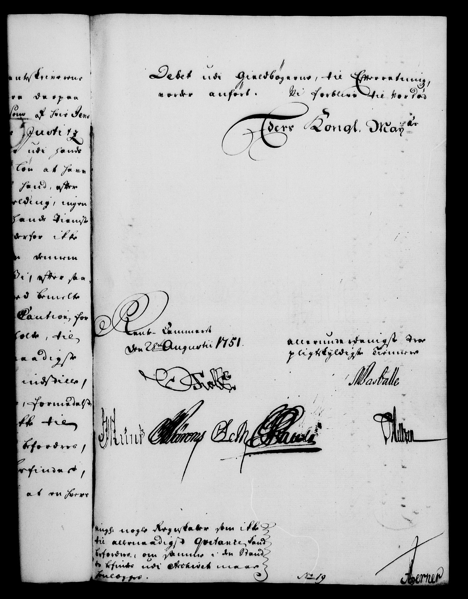 Rentekammeret, Kammerkanselliet, RA/EA-3111/G/Gf/Gfa/L0033: Norsk relasjons- og resolusjonsprotokoll (merket RK 52.33), 1751, s. 403
