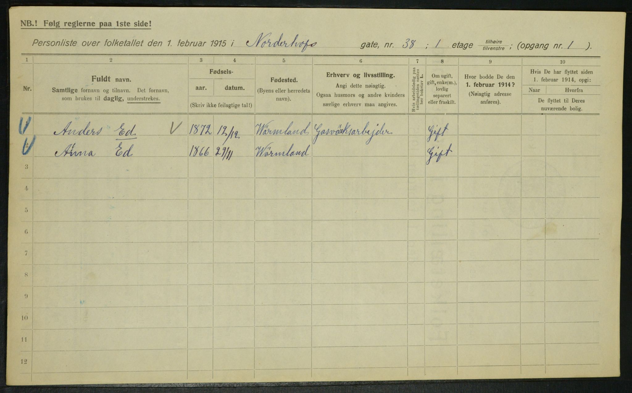 OBA, Kommunal folketelling 1.2.1915 for Kristiania, 1915, s. 72429