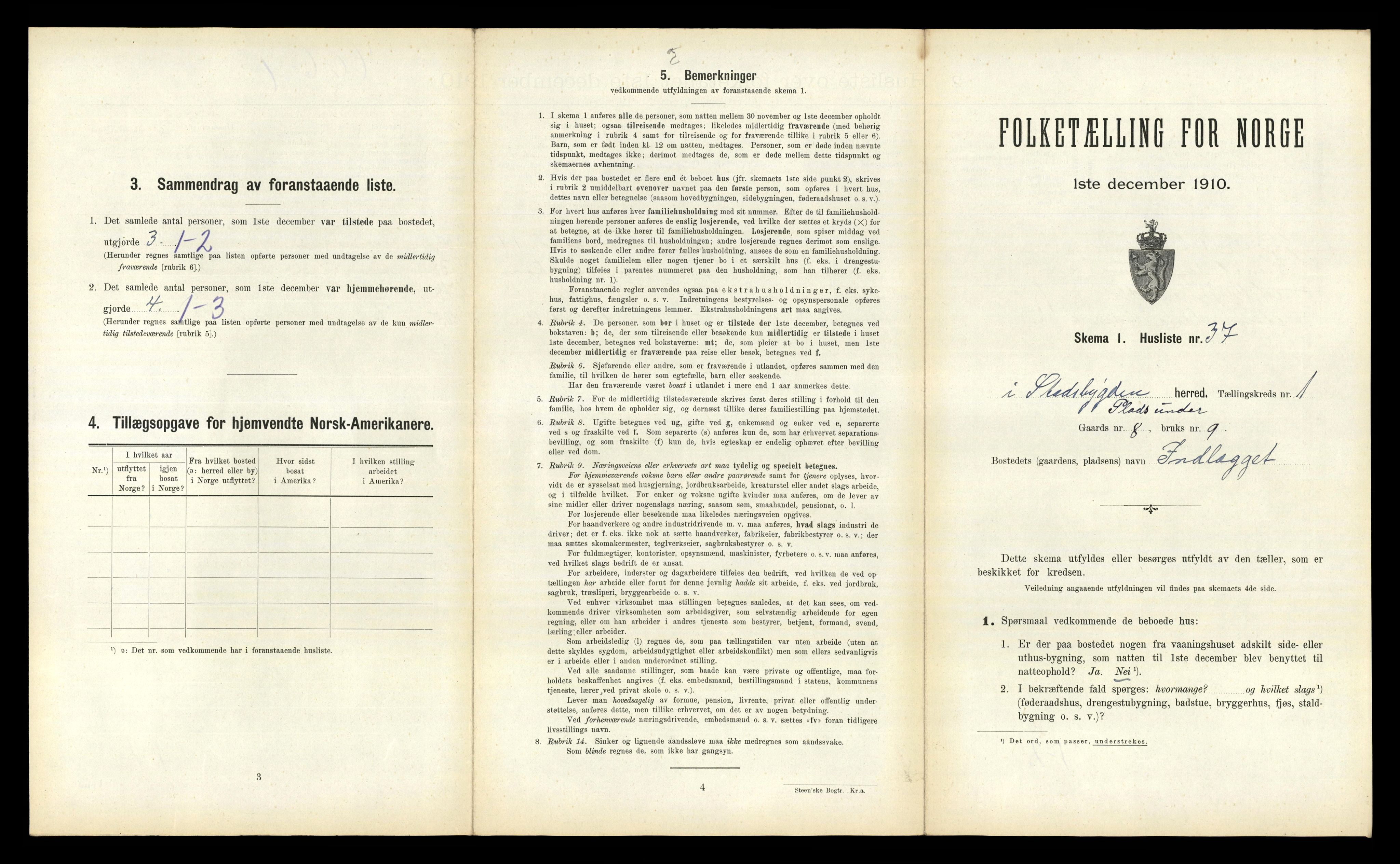 RA, Folketelling 1910 for 1625 Stadsbygd herred, 1910, s. 101