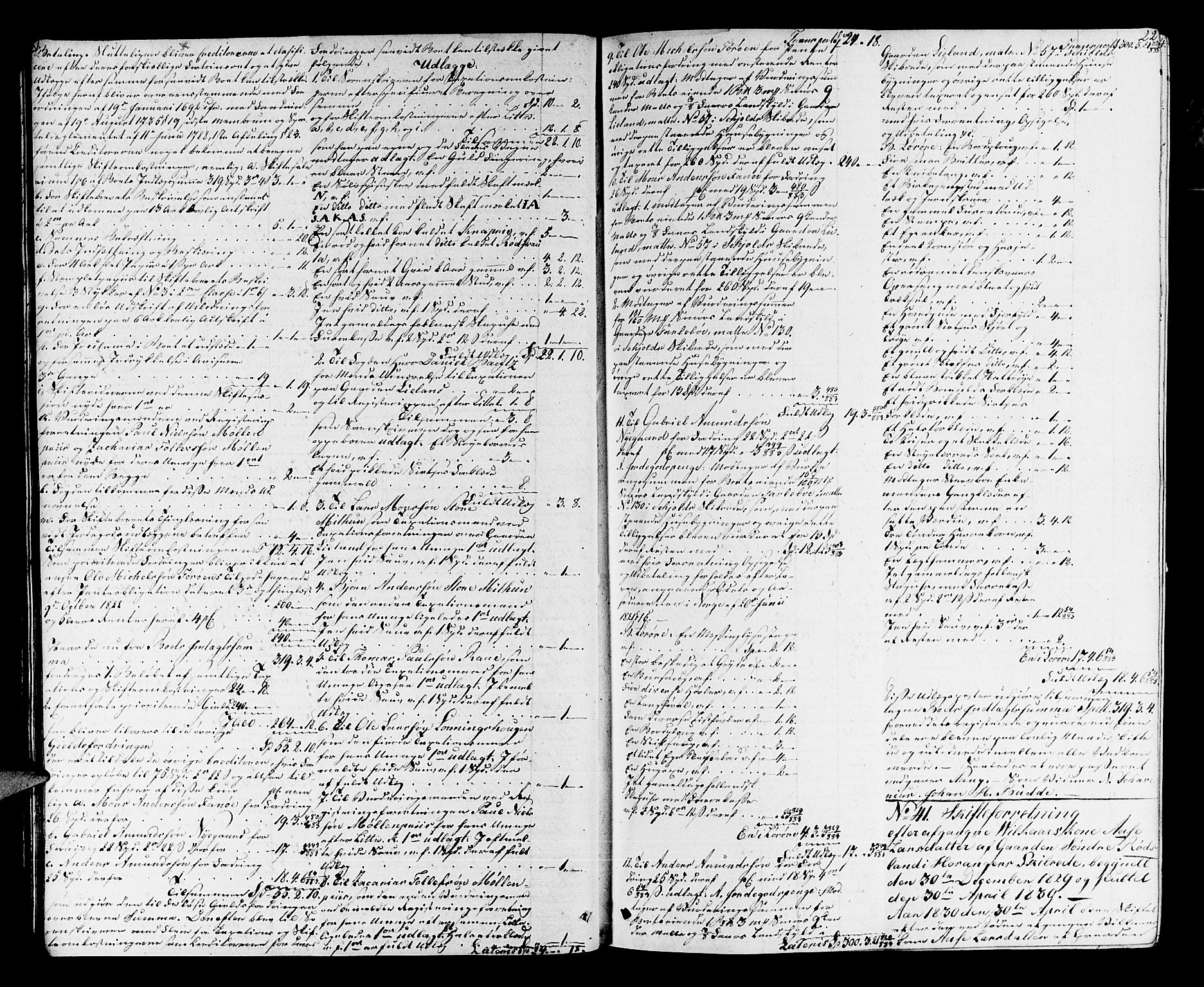 Nordhordland sorenskrivar, AV/SAB-A-2901/1/H/Ha/L0018: Skifteprotokollar Nordhordland , 1830-1833, s. 21b-22a