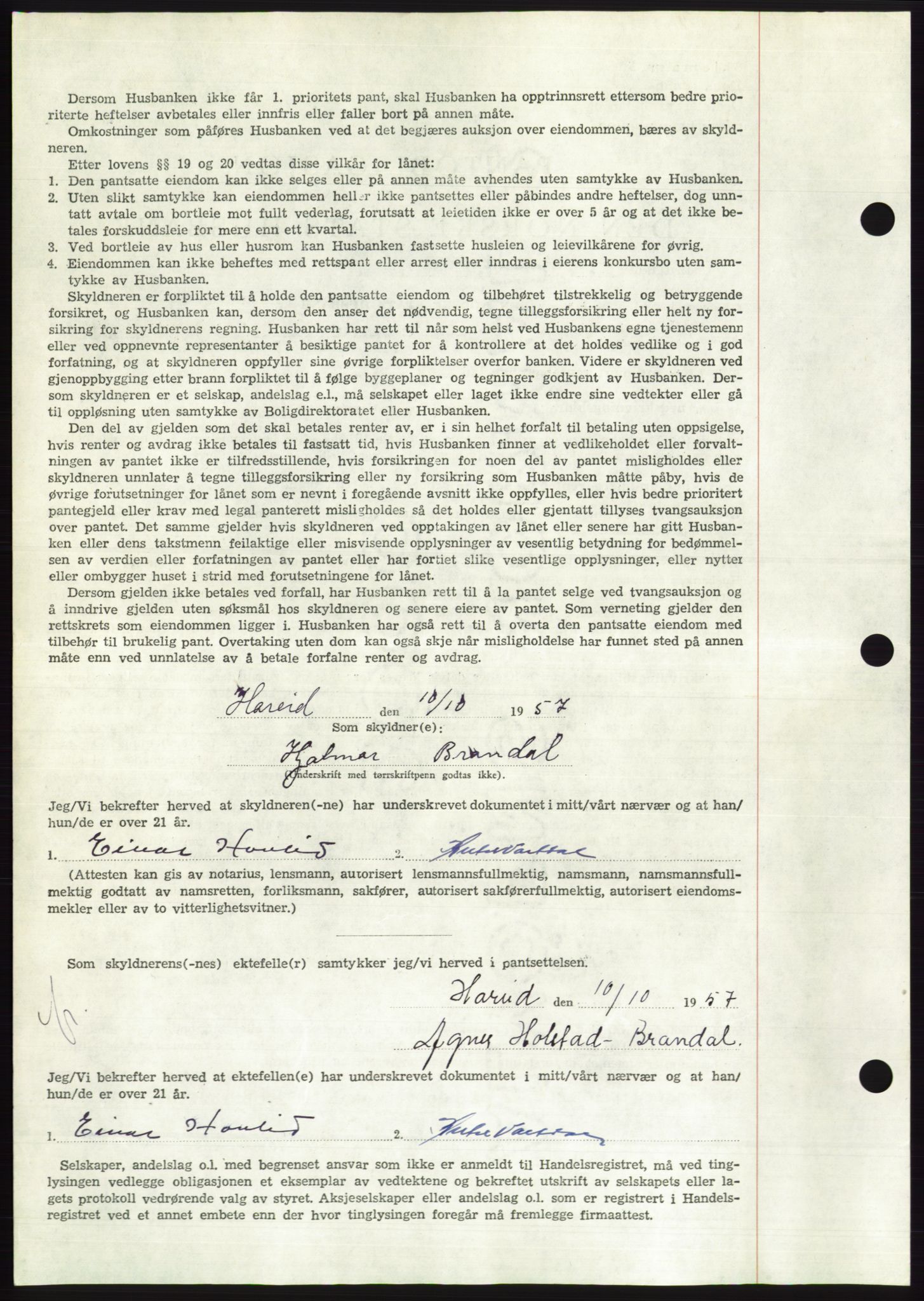 Søre Sunnmøre sorenskriveri, AV/SAT-A-4122/1/2/2C/L0130: Pantebok nr. 18B, 1957-1958, Dagboknr: 2698/1957