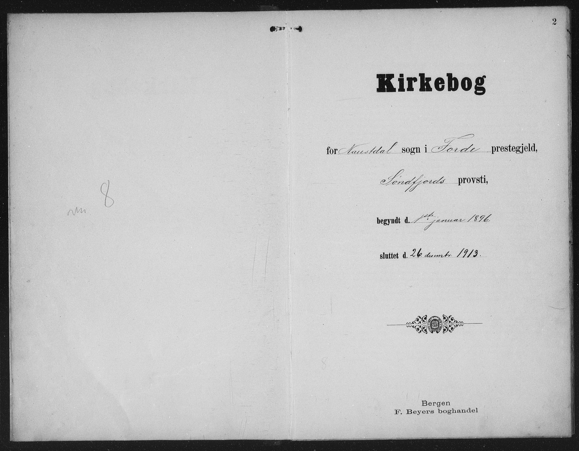 Førde sokneprestembete, SAB/A-79901/H/Hab/Habd/L0004: Klokkerbok nr. D 4, 1896-1913, s. 2