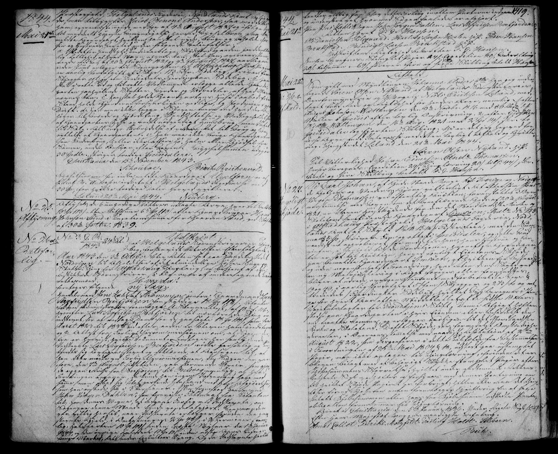 Helgeland sorenskriveri, SAT/A-0004/2/2C/L0010: Pantebok nr. 9, 1840-1845, s. 419